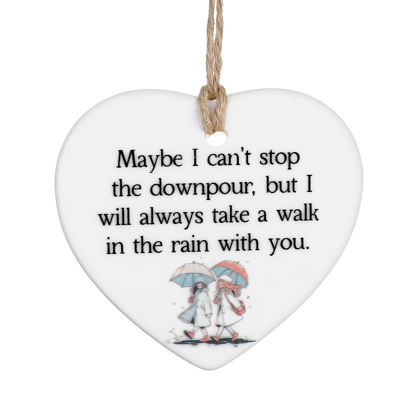 Encouraging Gifts for Women, Ymapinc Maybe I Can't Stop the Downpour Gift, Enhance Friendship during Difficult Times, Ceramic Hanging Gift That Embodies Sisterhood Helping Get Through Tough Times