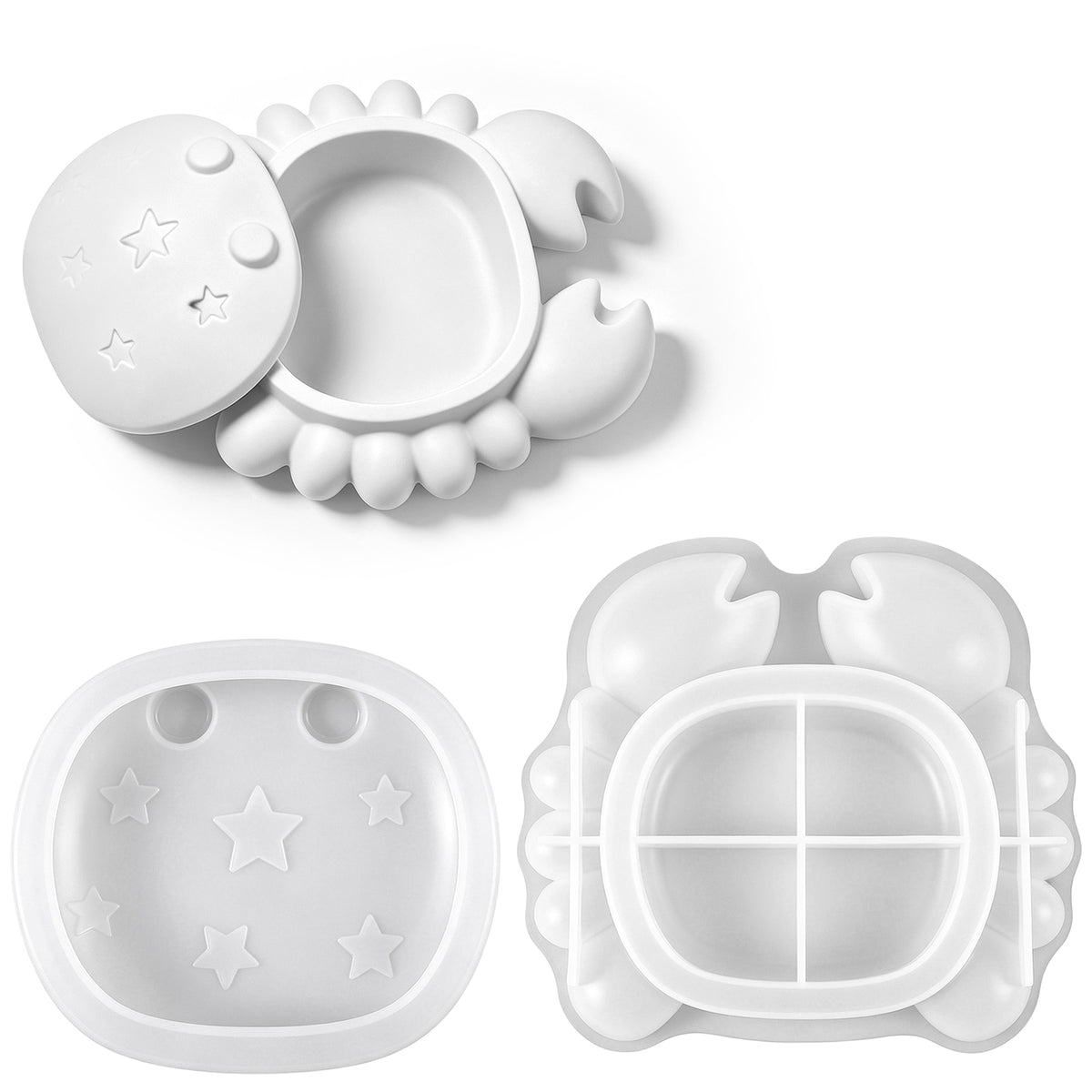 Ymapinc Resin Moulds Silicone, 3D Large Crab Box Epoxy Resin Moulds