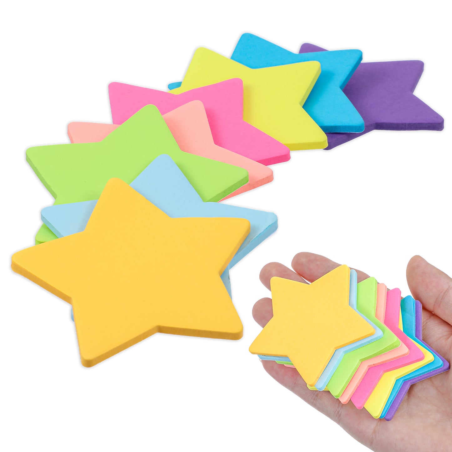 240 Sheets Pastel Sticky Notes Set 8 Color Star Shape Stick Note Pads Super Cute Self-Sticky Colorful Sticky Notes Small for School, Office, and Home (2.6 X 2.6 Inch)