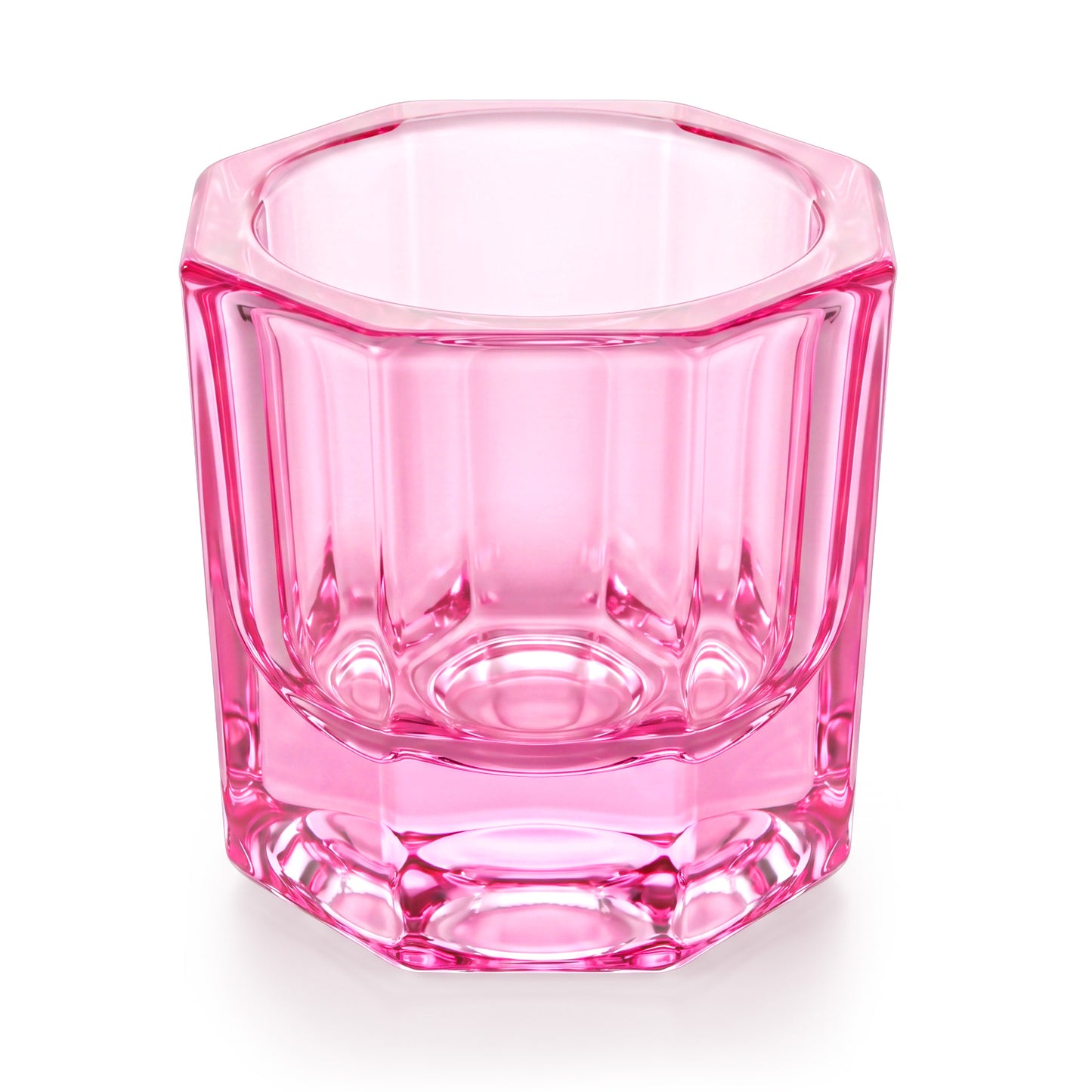 RAHHLIZS 1 PCS Pink Dappen Dish for Nails - Glass Acetone Cup for Nail Art, Acrylic Liquid Powder monomer dish,Transparent Pink Nail Supplies