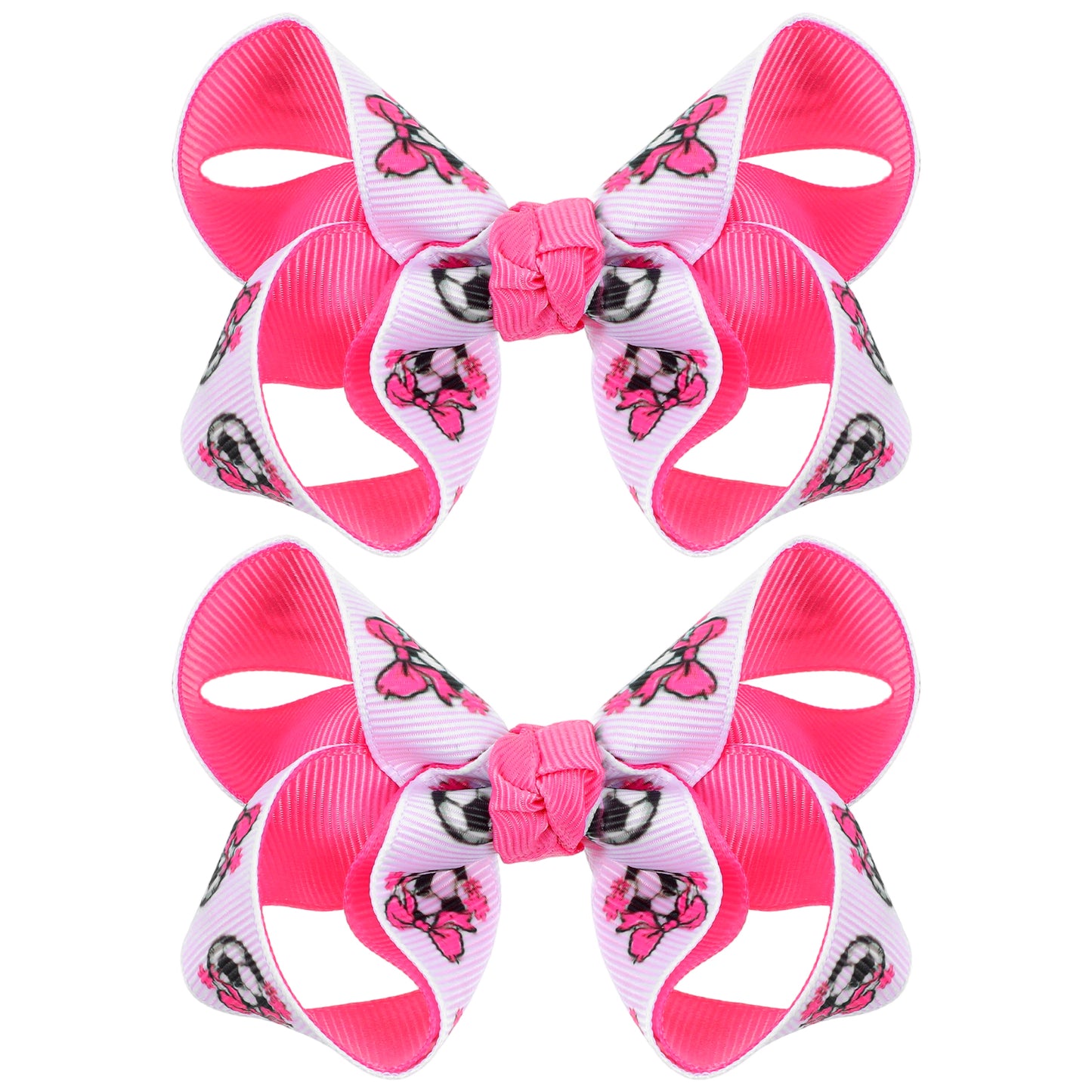 Ymapinc 2pc Soccer Cheer Bow Clips for Girls