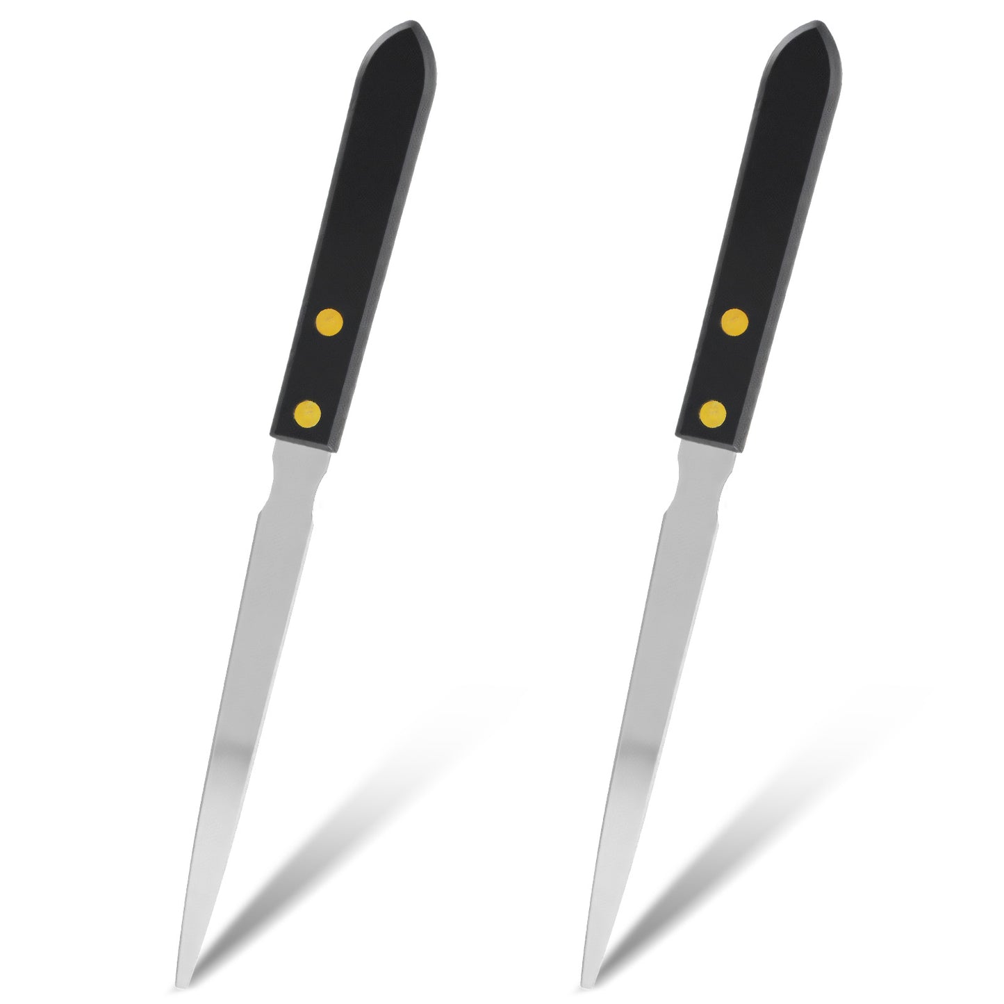 Nogeqi 2 Pack Letter Opener Envelope Slitter, Stainless Steel Envelope Openers with Wooden Handle, Lightweight Portable Mail Opener Tool for Home Office School Use