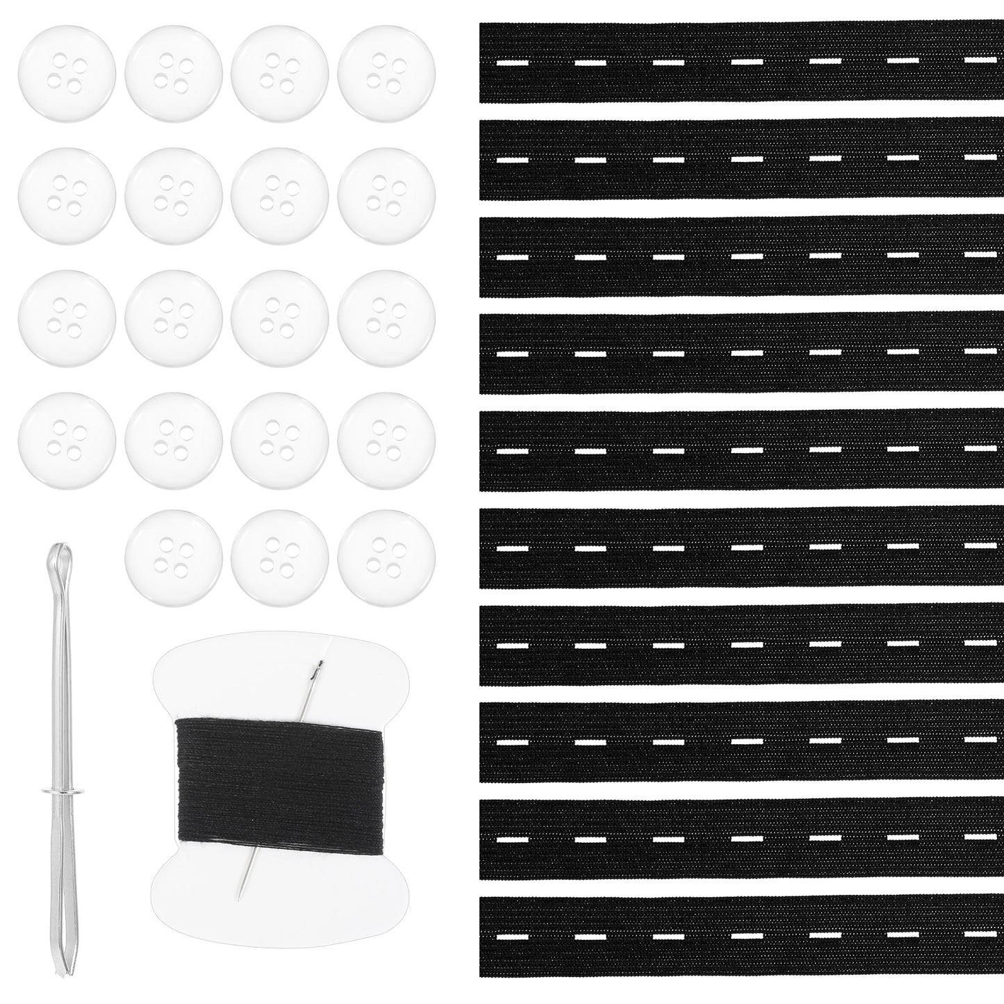 10 Sets Pant Waist Tightener, Adjuster Elastic Jeans Button Tighteners Clip for Loose Jean, Adjustable & Reusable Waistband Pants Clips Extenders for Women Men(Black)