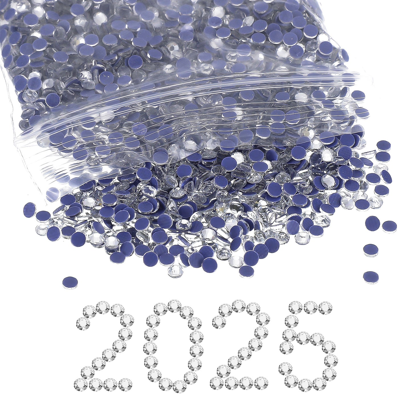 6000 Pcs Hotfix Rhinestones Bulk, Clear Rhinestones for Crafts Clothes, Hotfix Crystals DIY Decoration, Flat Back Crystal Glass Diamonds Bulk SS10, 2.7-2.9mm