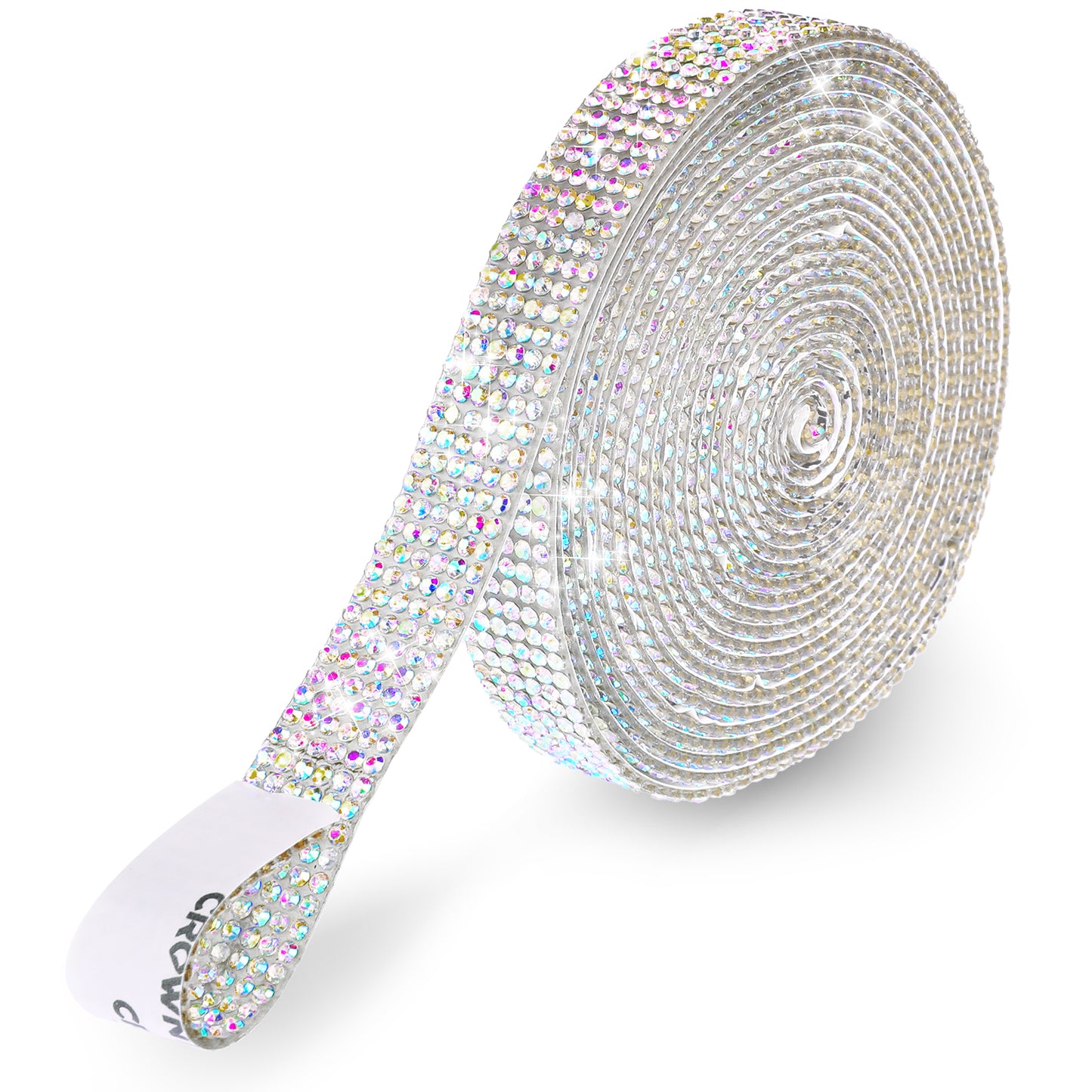 3 Yards Rhinestone Ribbon Self Adhesive Rhinestone Strips 13mm Glitter Resin Rhinestone Tape Roll Silver Bling Diamond Diamante Ribbon Sticker for Crafts Mirror Wardrobe Kitchen Bathroom Decoration