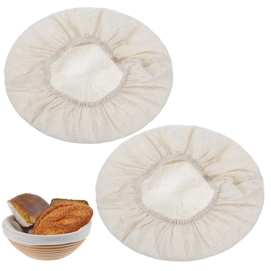 Ymapinc 2Pcs Bread Proofing Basket Cloth Liner Baking Dough Basket Cover Oval Banneton Liner for Sourdough Bread Baking Bowl Covers for Bread Rising Baking Supplies 9.8 Inches