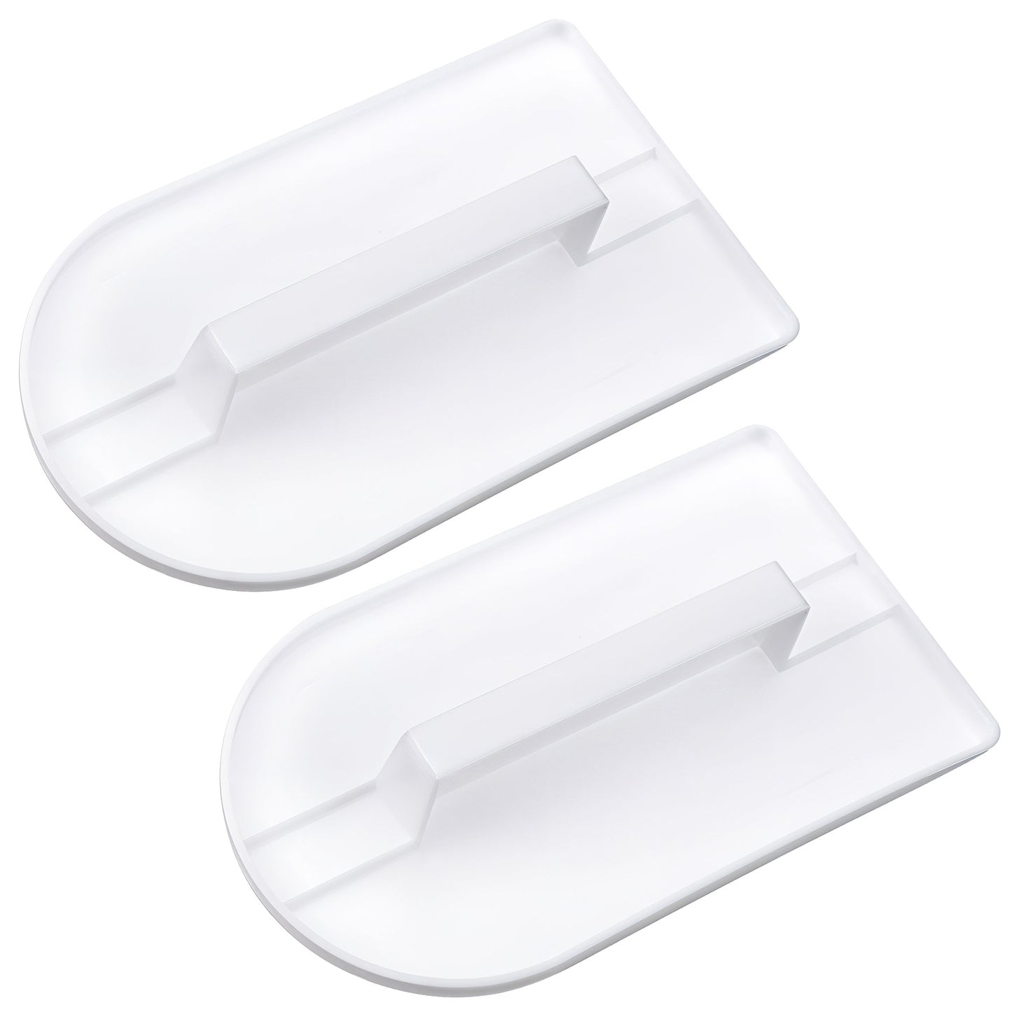 2 Pcs Fondant Smoother Plastic Cake Decoration Icing Smoother Paddle Professional Fondant Polisher Finisher White Fondants Smoothers Scraper Set for Cake Decorations Sculpting and Modeling Sugar Craft