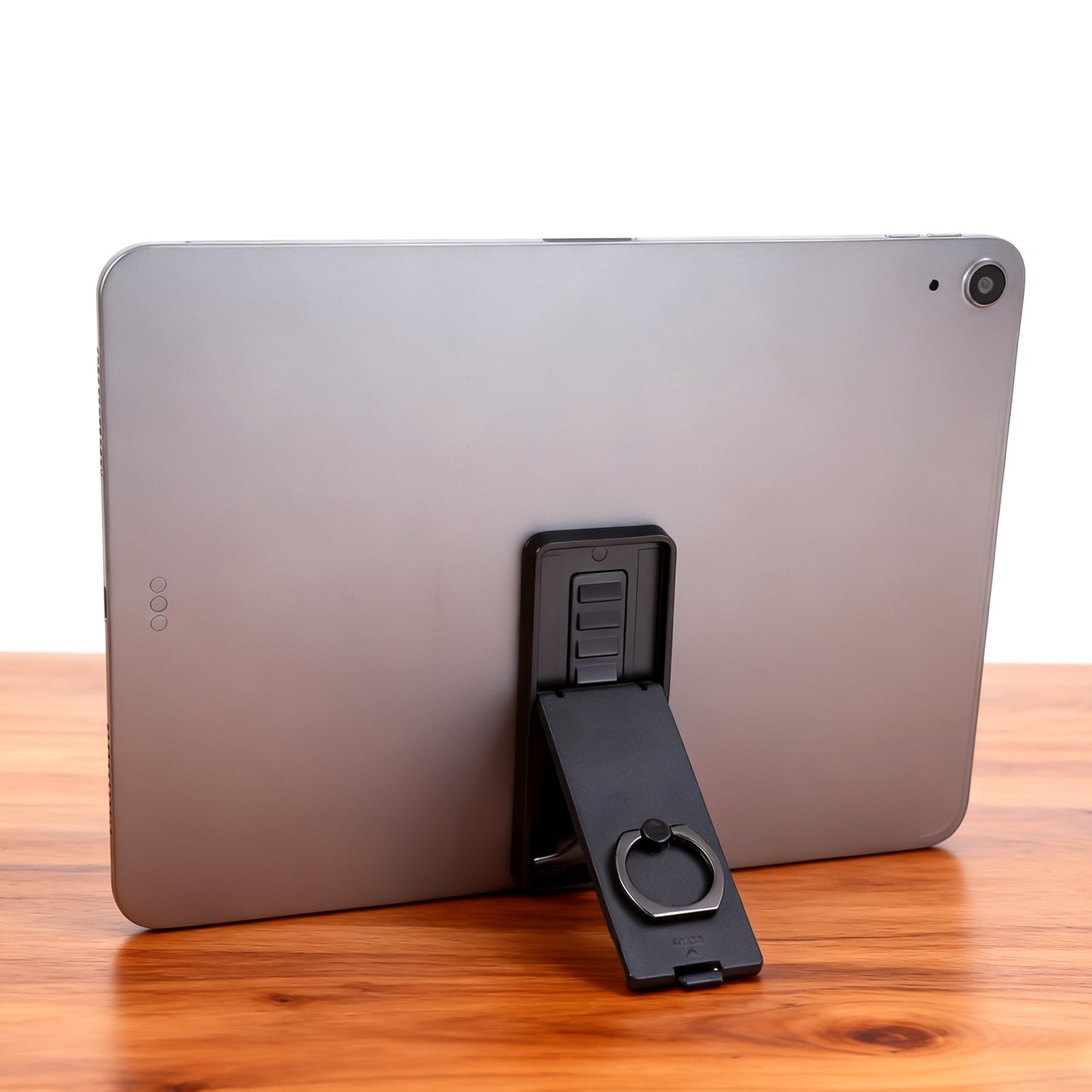 Shimmeroo Black Universal Tablet Stands Adjustable Foldable 360 Handle Grip Ring Holder Tablet Stand with Adhesive Patch Desk Accessories for Phone More Reader Pc Laptop All 7-11" Tablets