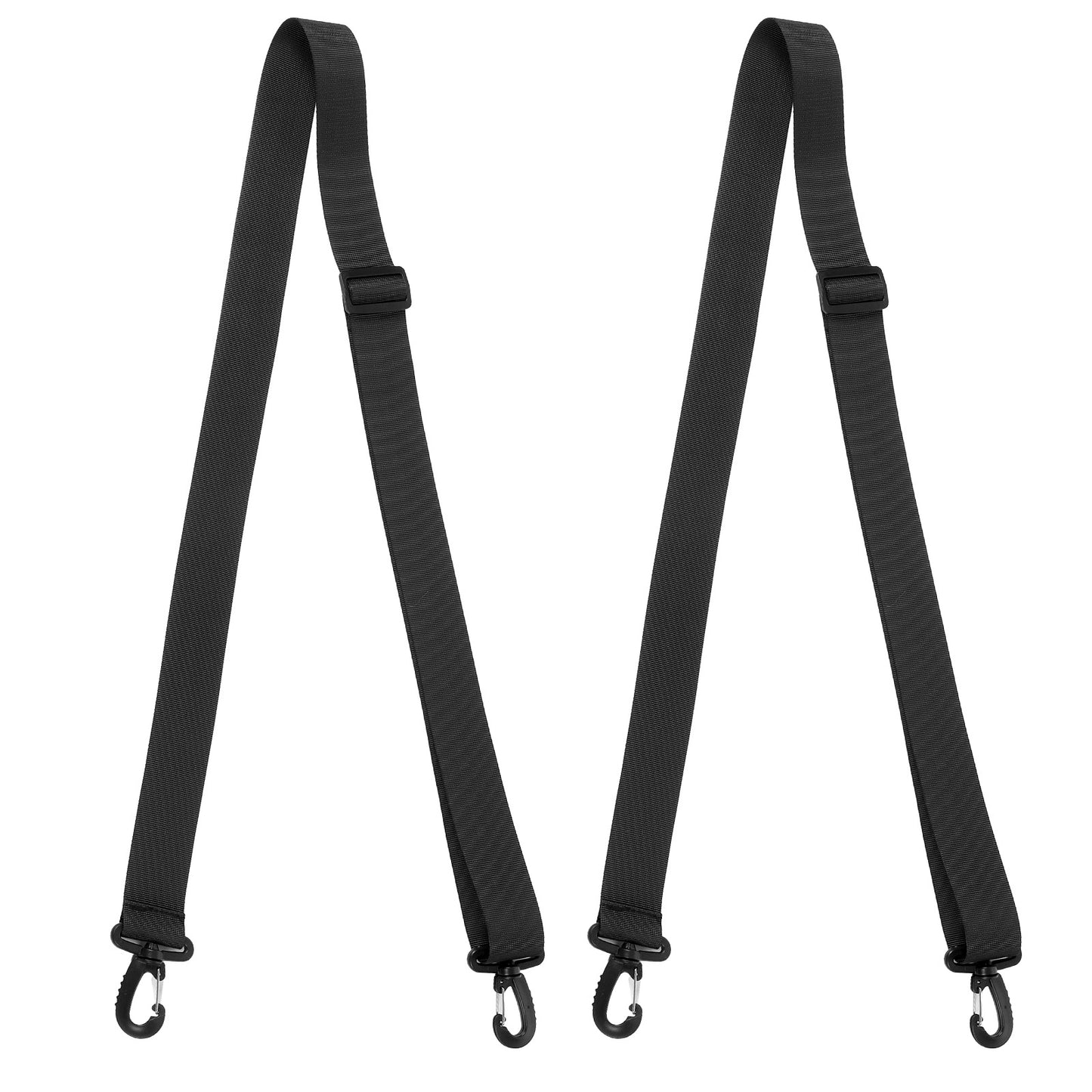 RAHHLIZS 2PCS Universal Replacement Shoulder Straps for Bags, Black Purse Strap with Metal Hooks, Crossbody Guitar Strap for Purses, Adjustable Belt for Briefcase Computer Messenger Bag & Laptop Case