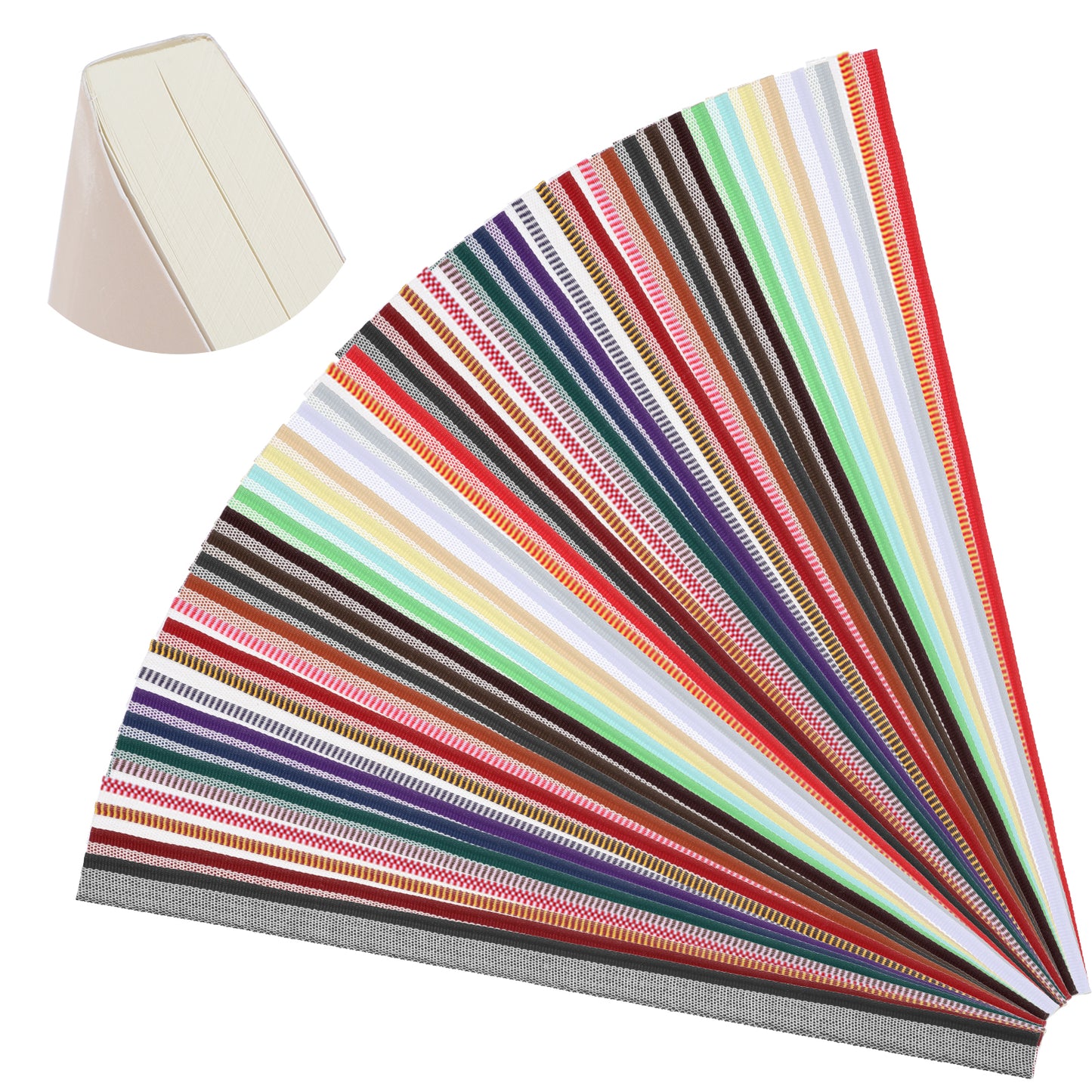 48 Pcs Book Binding Materials 11.8x0.5 Inch Book Binding Headbands Endbands Long Medium Cotton Book Headband Book Binding Kit Cotton Book Headband Bookbinding for Beginners Bookbinding Book Decor