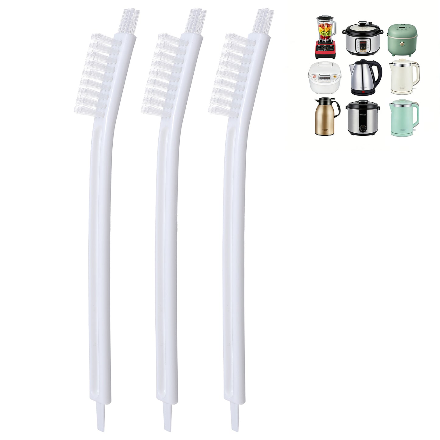 Ymapinc 4 PCS Small Cleaning Brush Set, Crevice Cleaning Brushes & Kitchen Scrubbing Brush, Scrubbing Brushes for Small Spaces, Housekeeping Tools for Appliances, Grout, Bottle & Vegetables