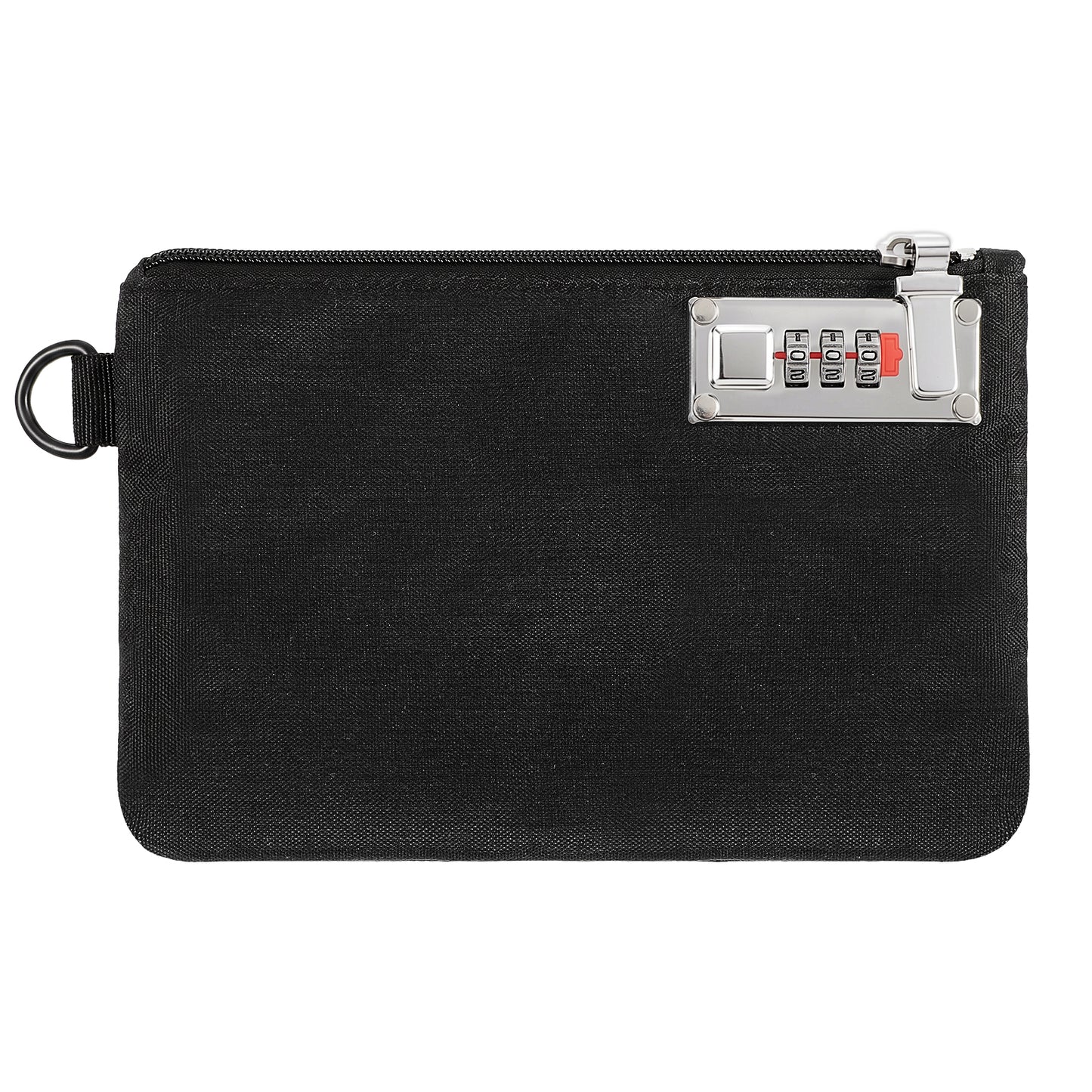 RAHHLIZS Money Bag with Lock,8.07 X 5.31in Fire Proof Money Bag for Cash Lock Bag for Store Jewelry, Passport, Credit Cards Notary Supplies and Valuables, Storage Cash Bags(Black)