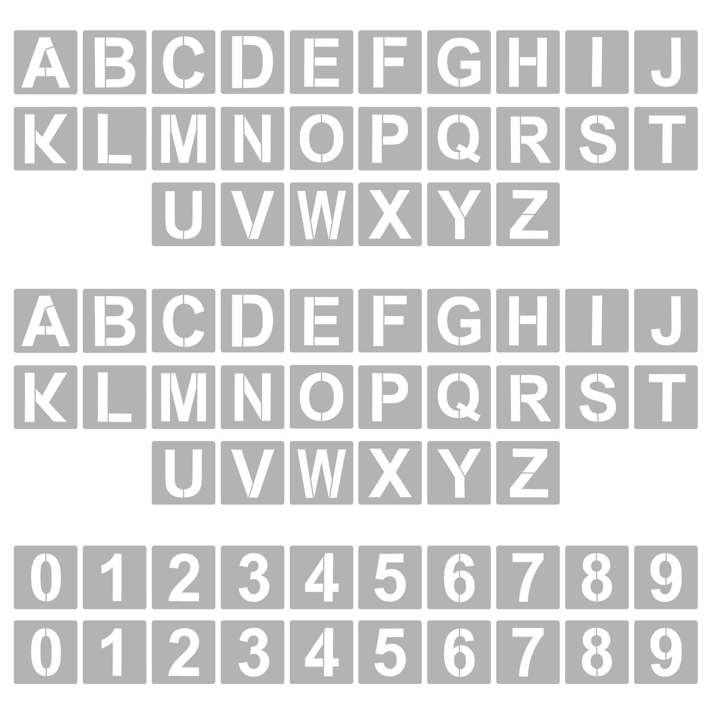 2 Inch Letter Stencils for Painting, Numbers Stencils for Craft 72PCS Reusable Alphabet Stencil for Painting on Wood, Wall, Fabric, Rock, Chalkboard, Sign, DIY Art Projects (Letter and Number)