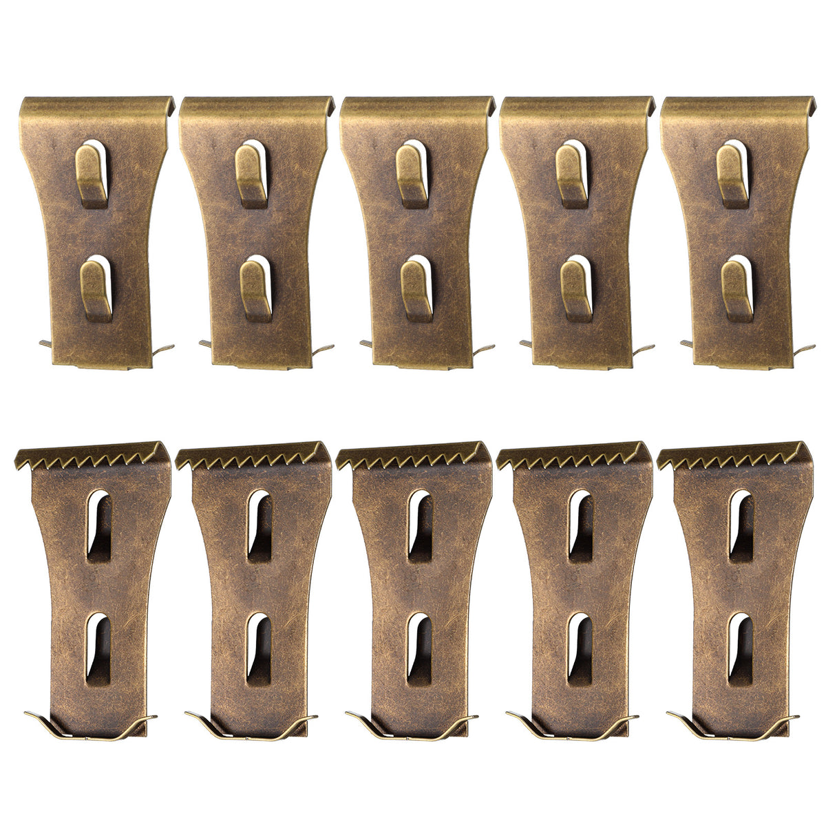 Chsoejuf 10PCS Heavy Duty Metal No-Drill Brick Clips for Hanging Outdoors