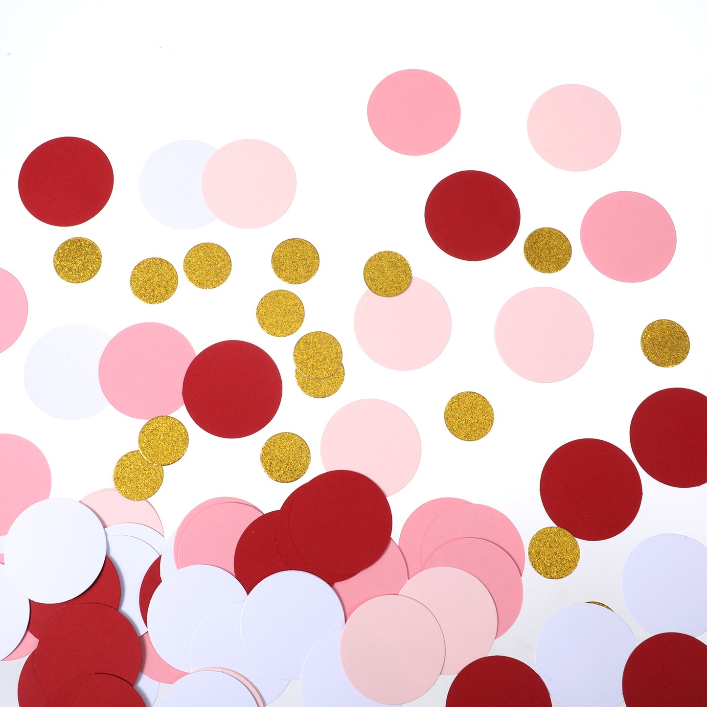 Nogeqi 100PCS Pink Confetti, Round Paper Confetti for Table Decorations