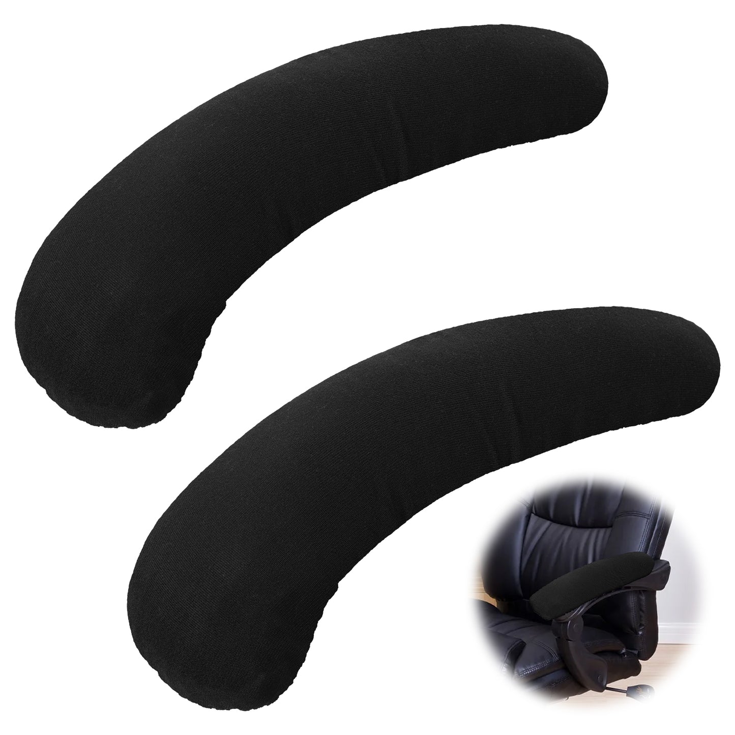 Matwsec 2PCS Office Chair Armrest Covers Removable Office Chair Arm Covers Protectors Arm Rest Cover for Computer Gaming Chairs Arms Pads, 30 X 8cm/11.81 X 3.15in