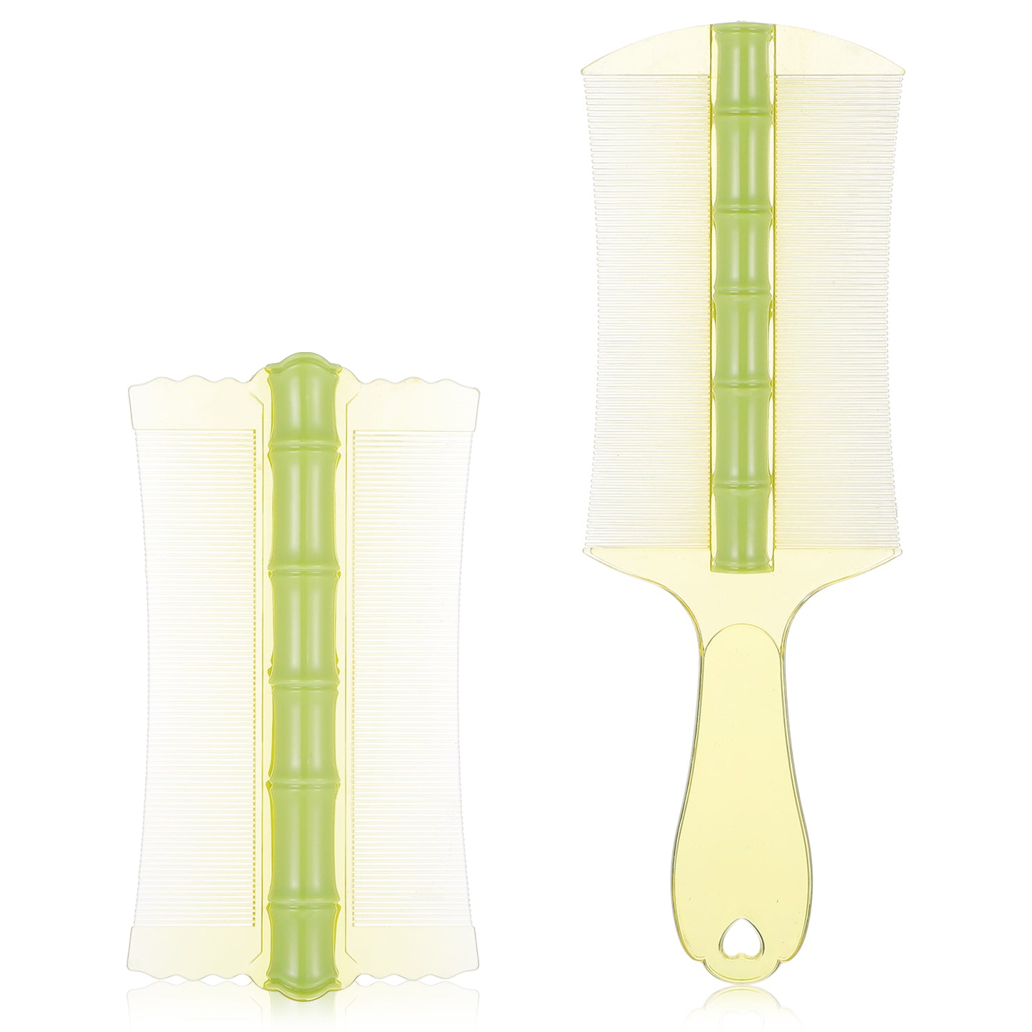 Tyqour 2Pcs Dandruff Combs Double-Sided Comb Lice Combs Anti-Static Flea Combs Fine Tooth Combs with Handle Scalp Comb For Dandruff Removal Children and Pets