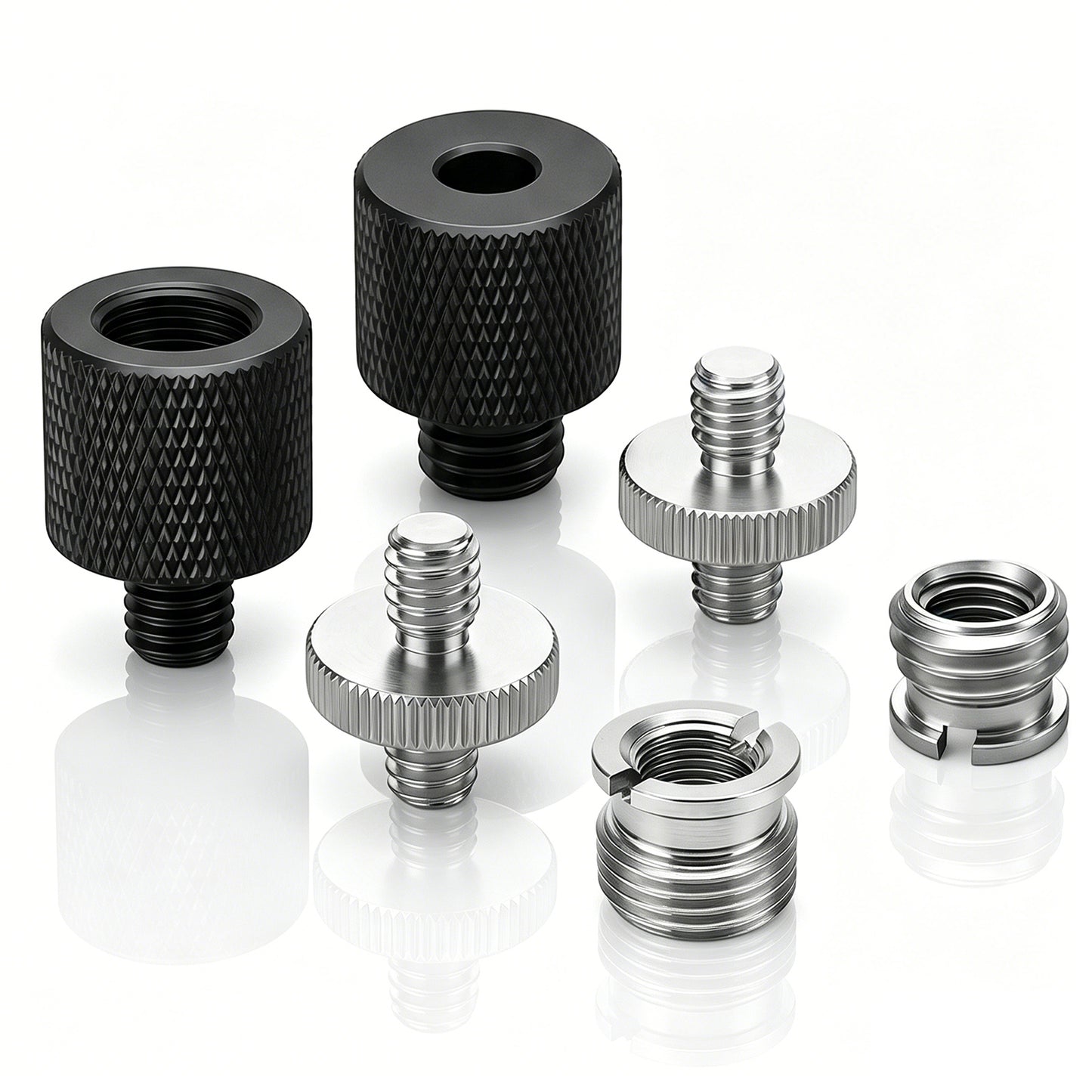 RAHHLIZS 6PCS 1/4" & 3/8" Tripod Screw Adapter Camera Screw Adapter Thread for Camera Mount Tripod Stand Microphone Stand Mic Mount
