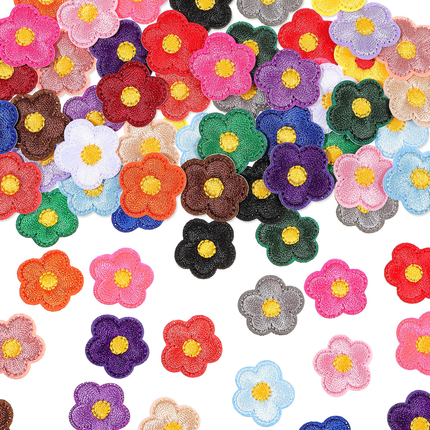 RAHHLIZS 44PCS Flower Embroidered Iron on Patches for Clothes Jeans Jacket