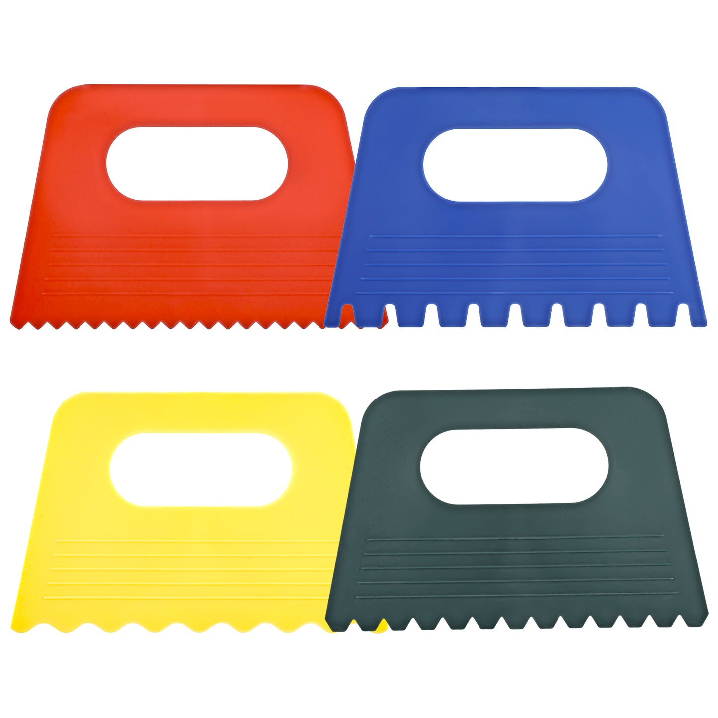 4 Pcs Art Paint Scrapers Kit, Plastic Textured Art Tools, DIY Graffiti Oil Painting and Drawing Play Early Learning Texture Tools for DIY Graffiti, Oil Painting, Drawing