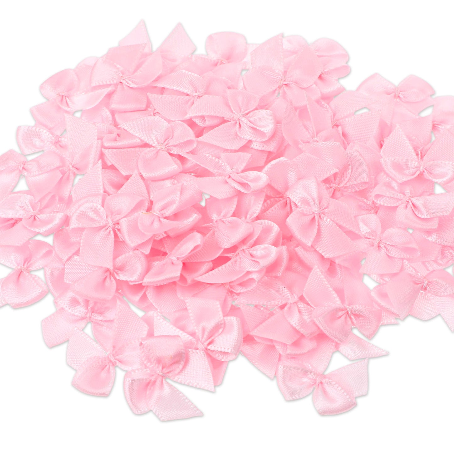 Ouligay 100Pcs Mini Pink Bows 1 Inch 2.5cm Tiny Small Bows for Gift Wrapping Mini Little Satin Ribbon Bow for Crafts Wedding Party Favors Christmas Birthday Gift Box Decorations