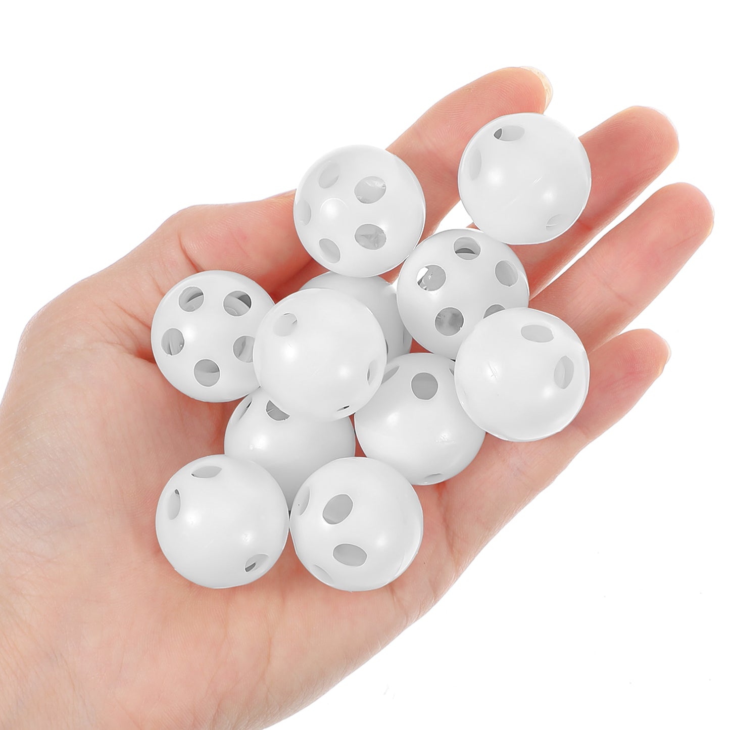 10PCS Baby Rattle Ball Inserts 24mm Toy Doll Noise Maker Insert Rattle Box Repair Stuffed Balls for Toys Animal Puppy Doll Pet(White)