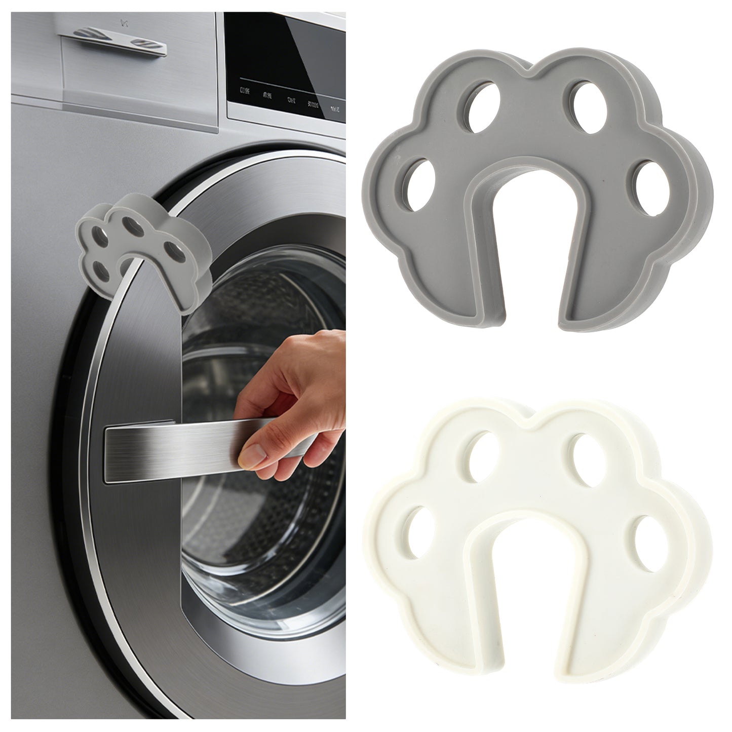 2 Pack Washing Machine Door Prop Open, Easy to Use Front Load Washer Door Prop Stopper, Fits Washer Dishwasher Dryer Doors for Keeping Proper Ventilation & Drying, Dishweasher and Dryer Accessories