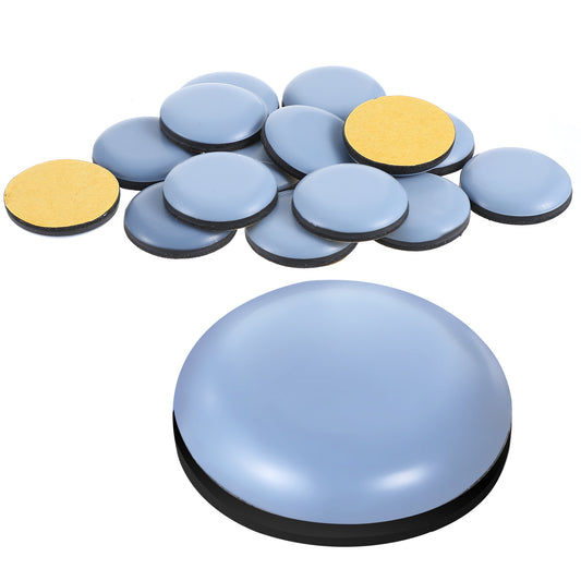 Ymapinc 16PCS Furniture Sliders, Self-Adhesive Round Glides, Carpet Protector Cups, Furniture Pads Silicone for Moving Furniture, Appliance Sliders, 25mm, Blue