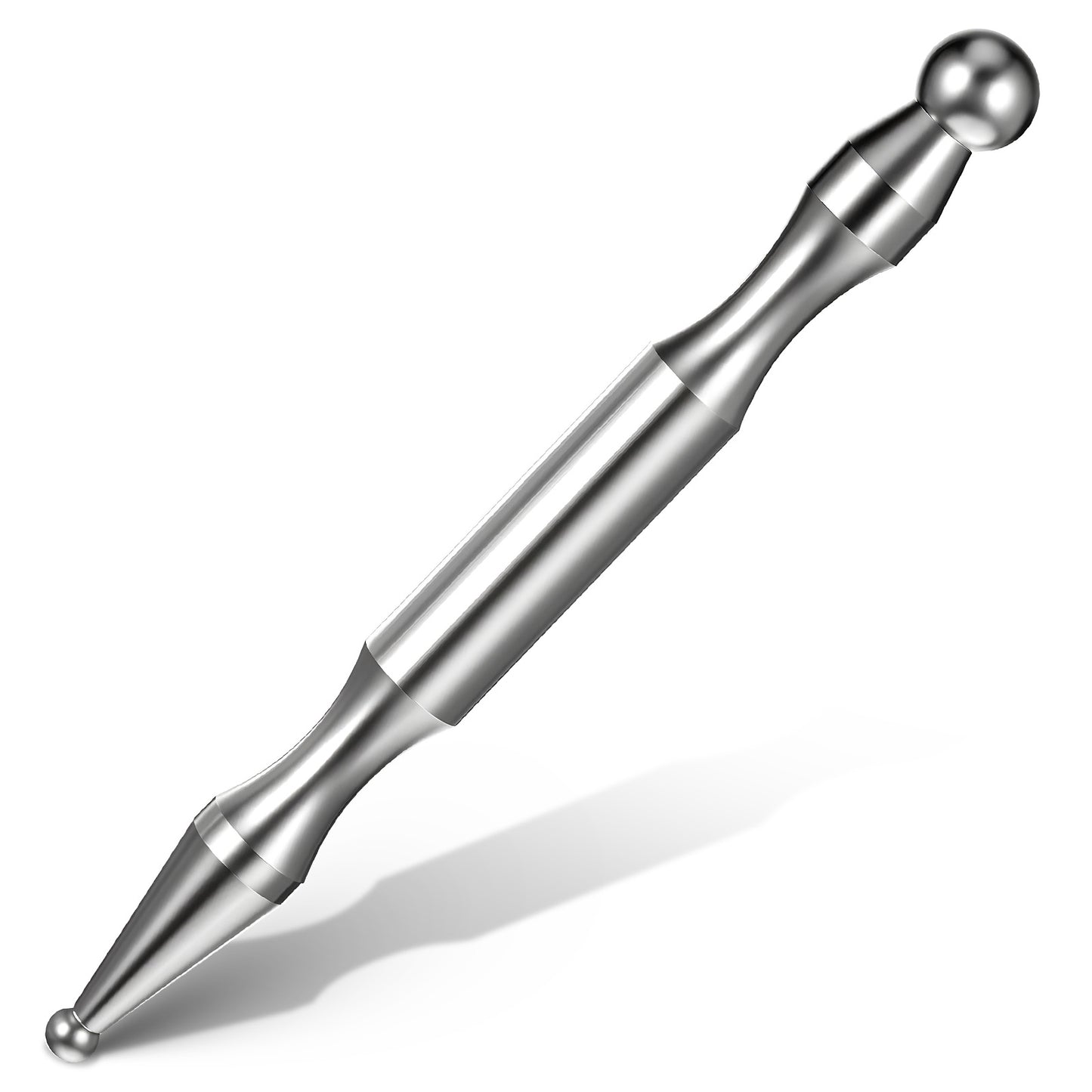 Ymapinc Trigger Point Massage Tool Pressure Point Acupuncture Pen, Fascia Tool for Face Massage Body Muscle Relaxation (Stainless Steel Silver)