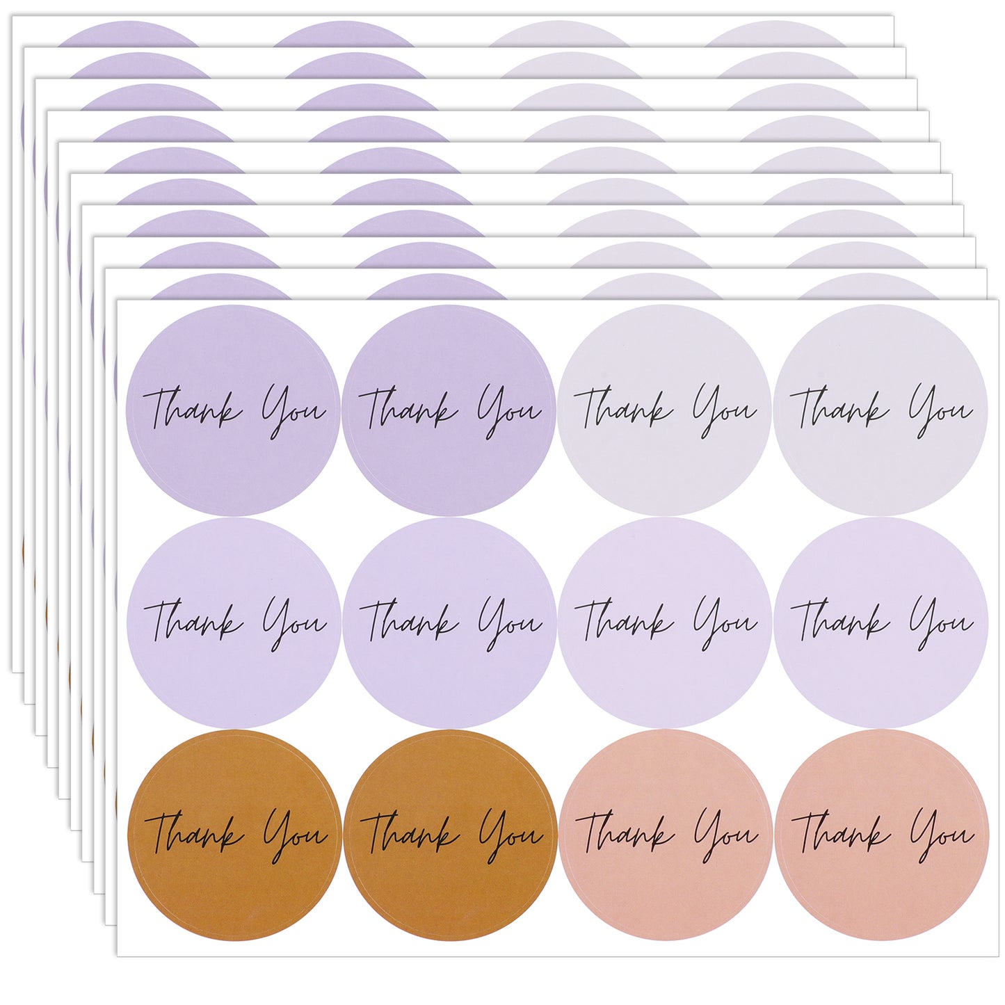Tyqour 120Pcs Thank You Stickers Personalized Stickers 2 Inch Round Thank You Gift Labels Small Envelope Sticker Self-Adhesive Labels for Wedding Party Favor Birthday Gift Wrapping