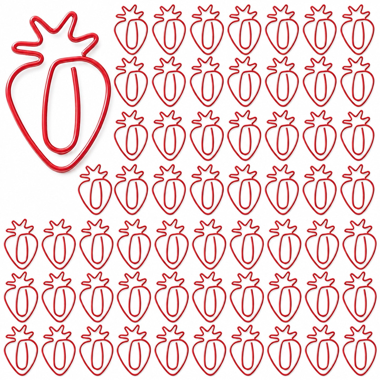 RAHHLIZS 60pcs Strawberry Cute Paper Clips