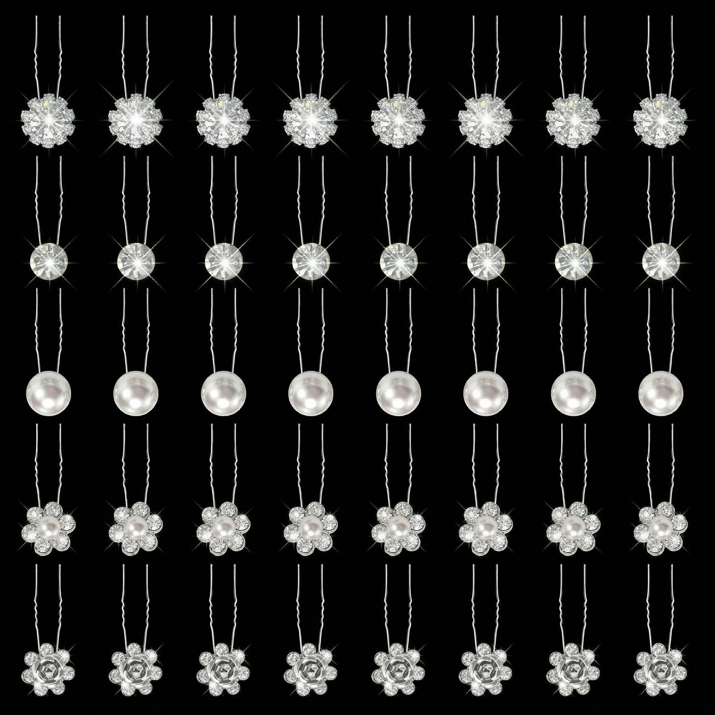 40 PCS Bridal Pearl Wedding Hair Accessories Pearl Hair Pins Hair Clips Decorative Wedding Hair Pieces for Brides Women Girls