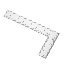 Mabor L Shaped Ruler Mini Measuring Tool 2 inch by 4 inch Square Ruler 90 Degree Square L Rulers Framing Measuring Tools for Engineers Carpenter, Stainless Steel