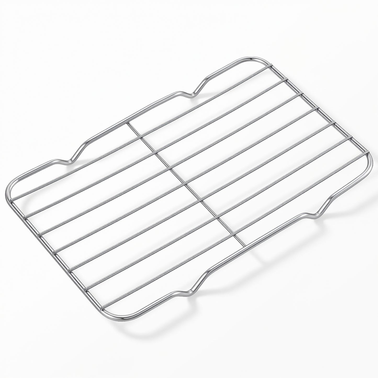 Shimmeroo Stainless Steel Cooling Rack, Roasting Racks, Wire Rack for Baking Sheet, 5.3" x 8.46" Heavy Duty Wire Rectangle Oven Grill Racks with 4 Legs for Baking Cooling