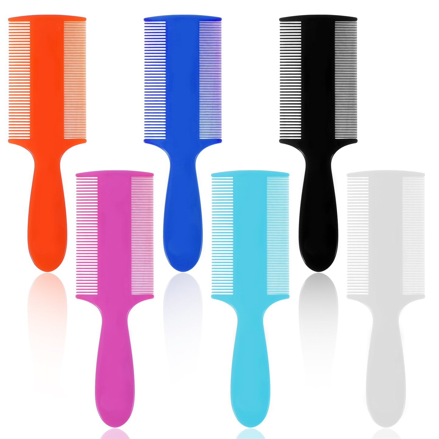 Ymapinc 6Pcs Lice Brush Comb with Long Handle, Double Sided Flea Dandruff Removal Flea Fine Tooth Comb for Dog Cat Kittens Scalp, Puppy Lice Combs for Adults Grooming