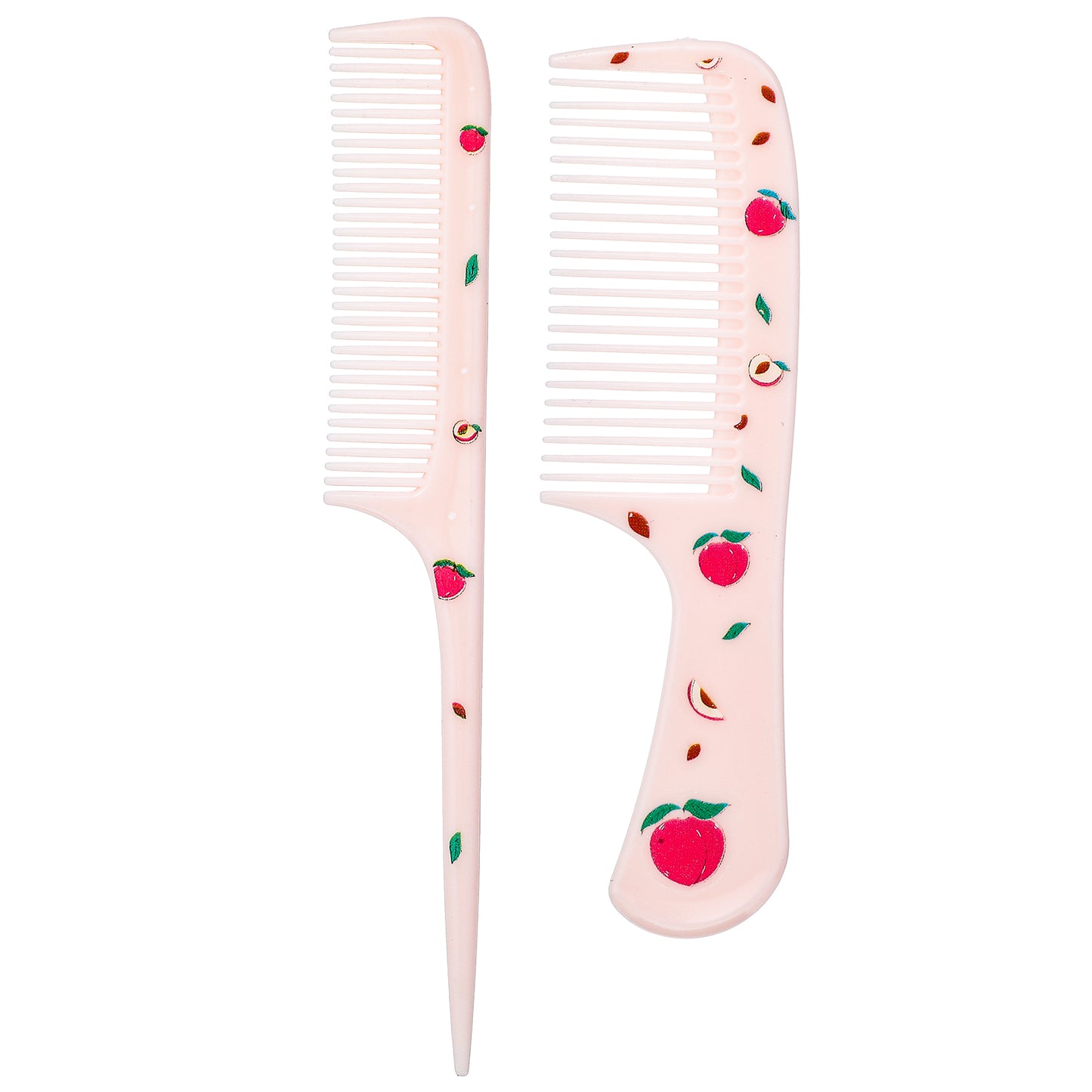2 PCS Girls Kids Comb Set, Small Cute Combs Girls Hair Brush, Mini Fat Tooth Comb for Toddlers Curl Brush Travel Hairdressing Hair Styling Combs for Baby Children (Pink2)