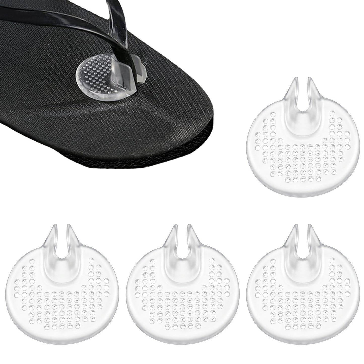 2 Pairs Thong Sandal Toe Protectors Silicone Flip Flop Toe Protector
