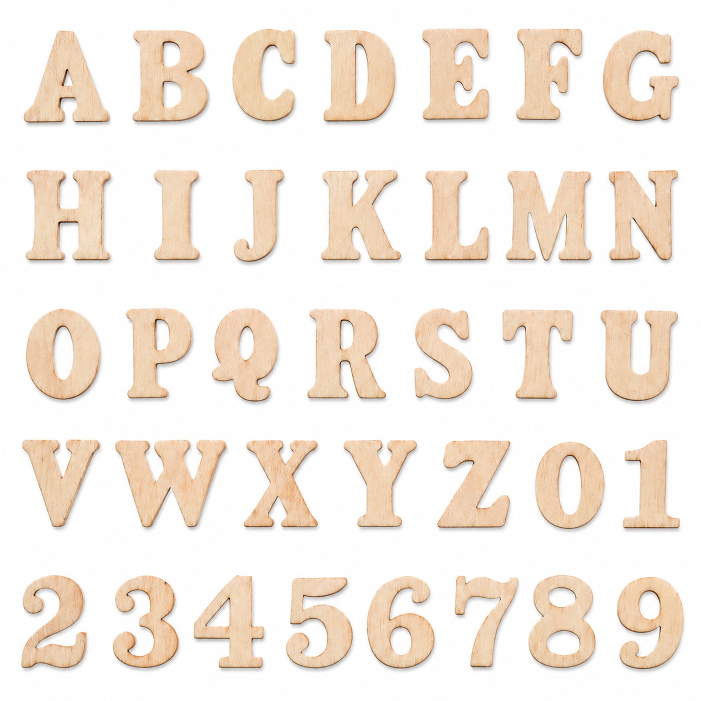 Matwsec 204 PCS Wood Letters 12mm Wooden Numbers Letters Unfinished Wood