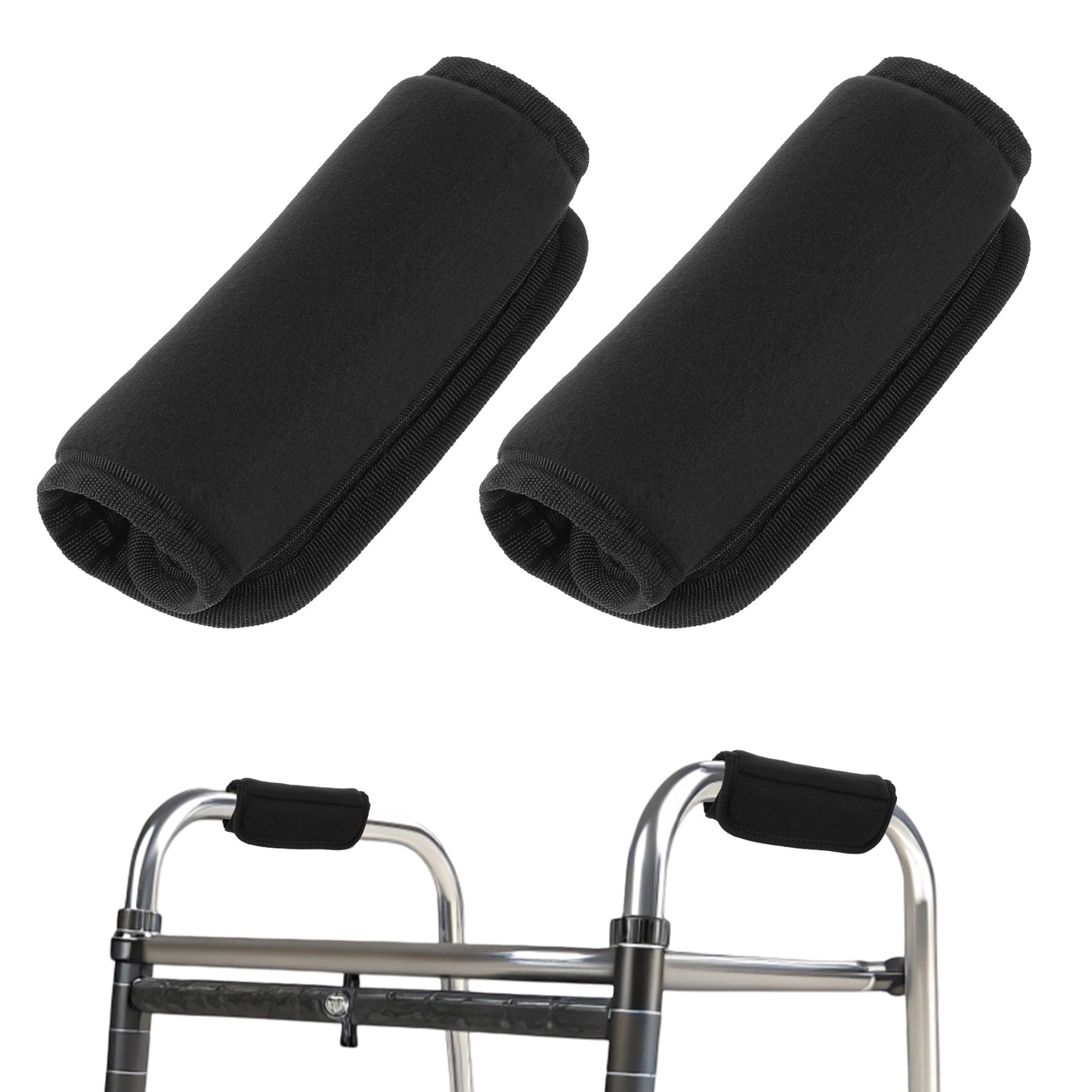 Mabor 2 Pack Walker Handle Cushions Pads Walker Padded Hand Grip Covers for Rolling Wheelchair Elderly Grippers Rollator Handle