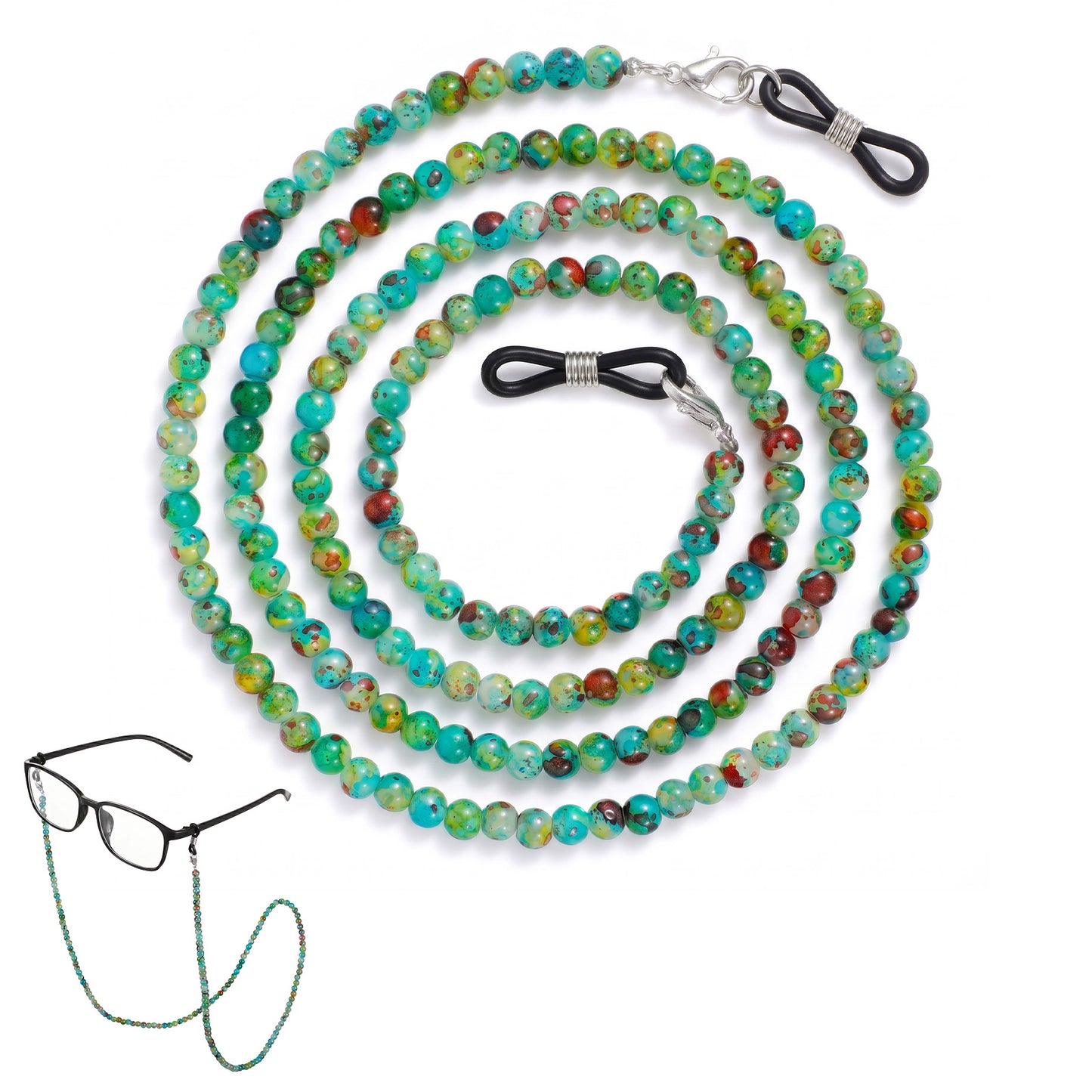 Sorcristy Fashion Beaded Eyeglass Chain Bohemian Glasses Chains for Women