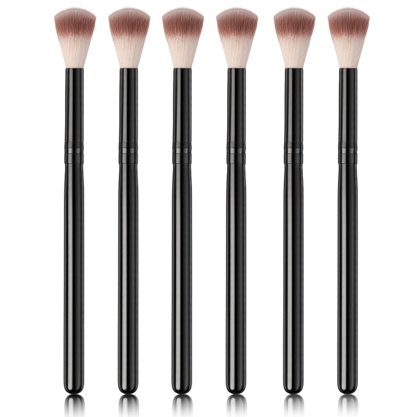 6Pcs Lash Brushes For Cleansing - Fluffy Eyeshadow Brush Set for Wash Extension Lash Shampoo, Petite Precision Concealer, and Multi-Tasking Tapered Makeup