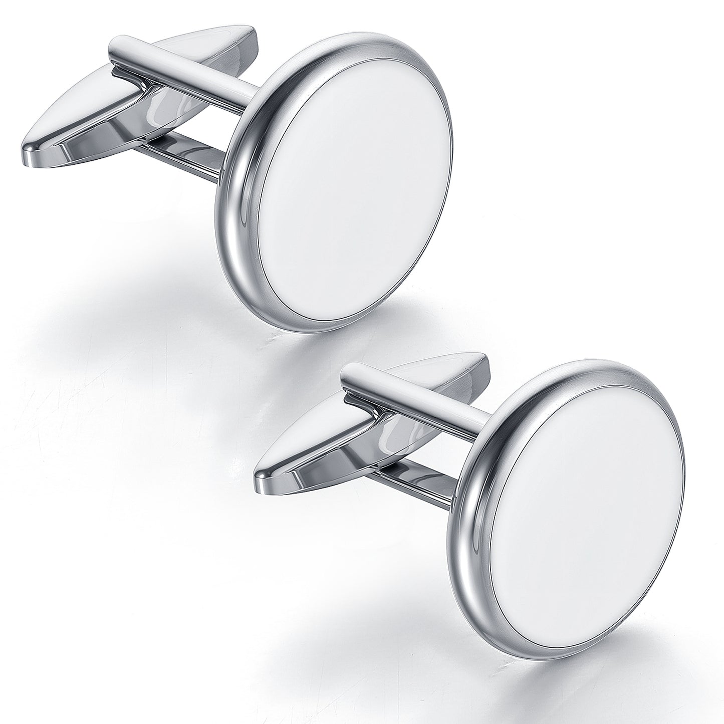 Tyqour Mens Cufflinks Tuxedo Shirt Studs Men's Cuff Links Initial Cufflinks for Men with Gift Box, White Cufflinks, Letter B