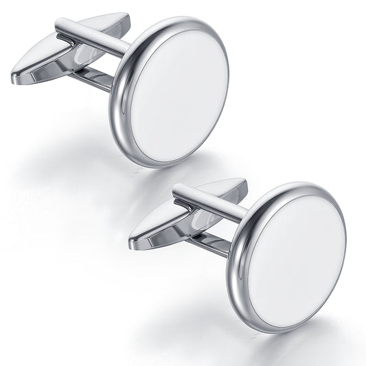 Tyqour Mens Cufflinks Tuxedo Shirt Studs Men's Cuff Links Initial Cufflinks for Men with Gift Box, White Cufflinks, Letter B