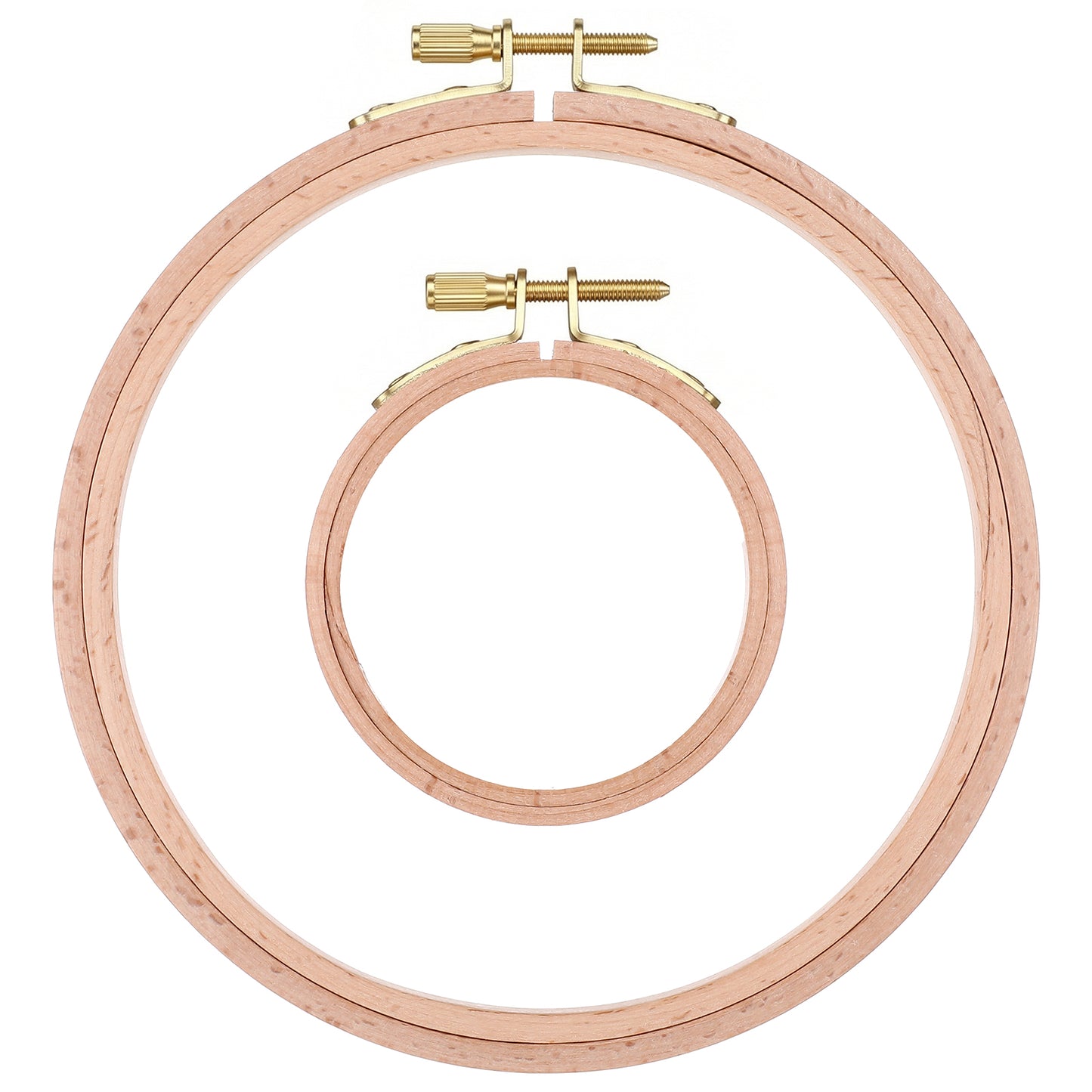 Ouligay 2 Pack Beech Wood Embroidery Hoops Set 3 Inch and 6 Inch Small Embroidery Hoop Round Cross Stitch Hoop for Cross Stitch, Art Craft Sewing, Home Ornaments and DIY Decoration