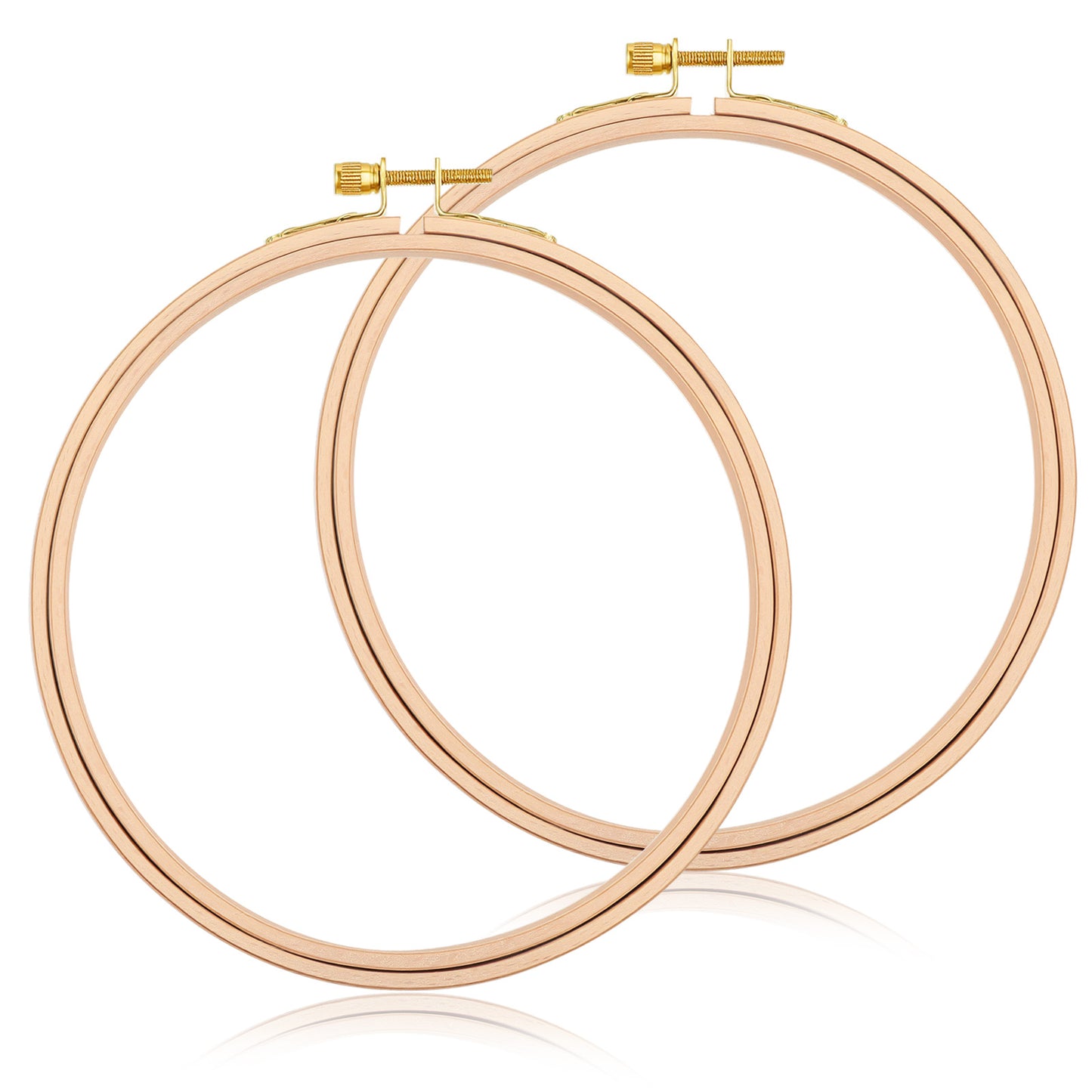 2 Pieces Wooden Embroidery Hoops 7.09 Inch Embroidery Hoop Wood Round Cross Stitch Hoop Adjustable Circle Hoops Ring for Punch Needle, Craft Sewing and Ornaments