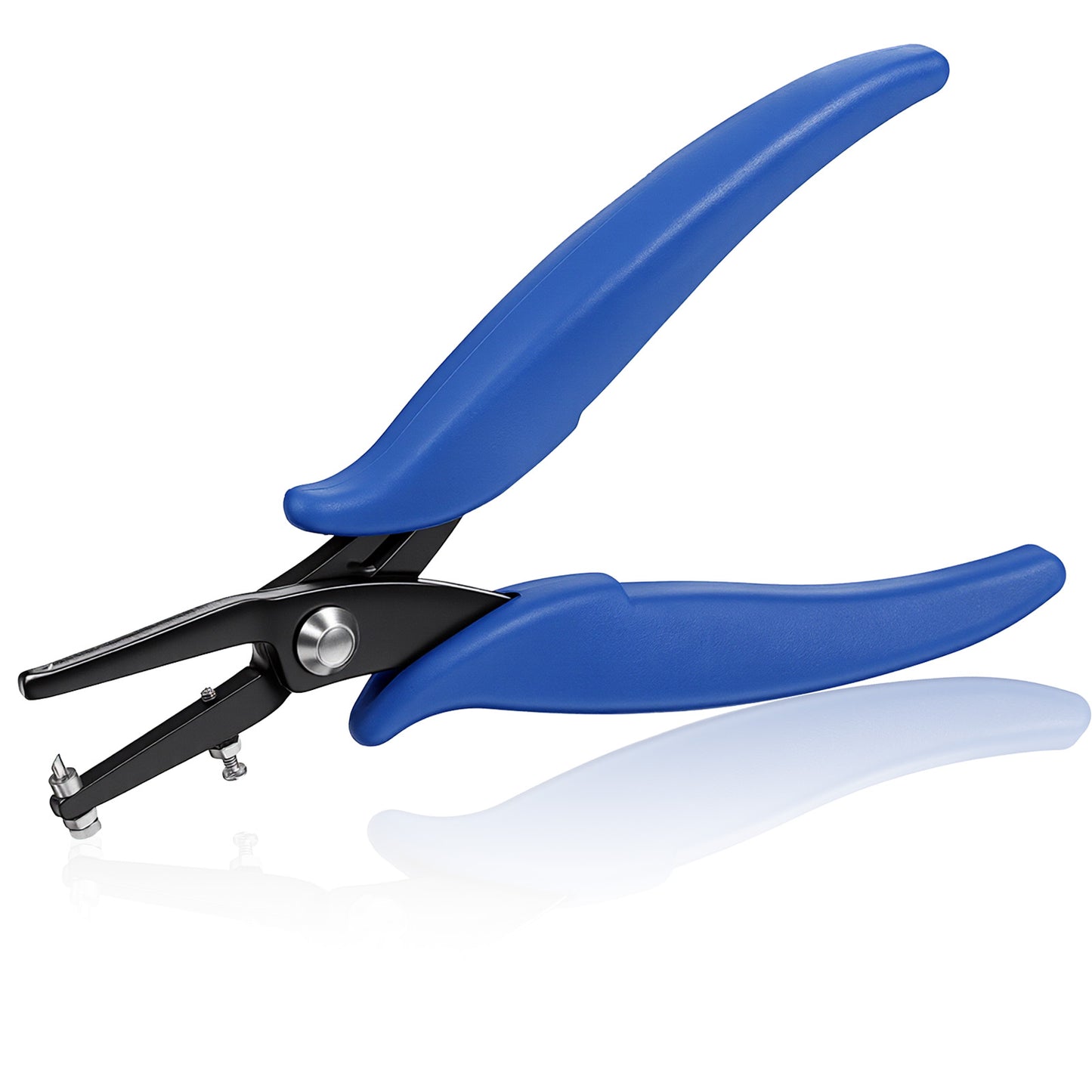 Precision Metal Hole Punch Pliers, Single Hole Punch Tool, Small Hole Punch for Tiny Holes in Belts, Watches, Shoes, Durable Carbon Steel with Silicone Grip