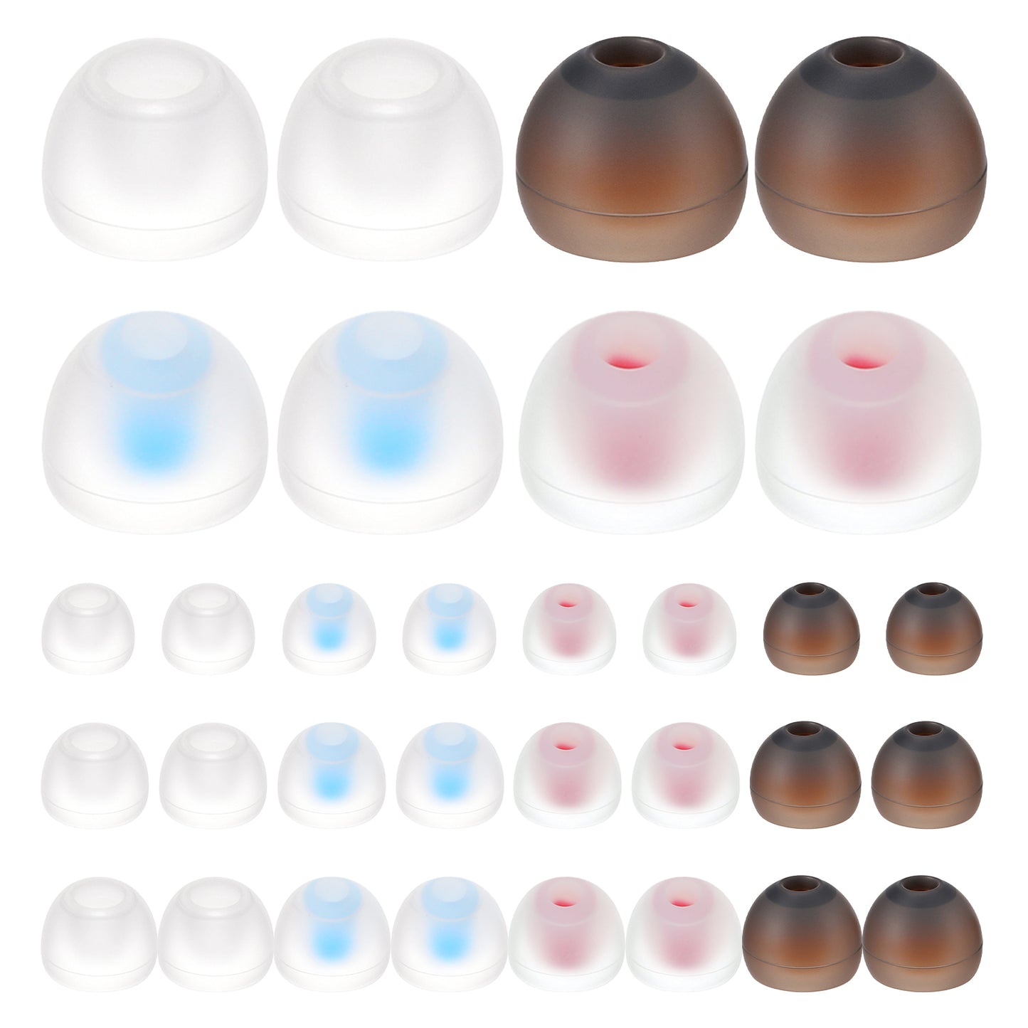 48 Pcs Earbud Covers Silicone Tips Ear Bud Replacement Pieces Fit Earpads Replacement for Bluetooth Earphones Most in-Ear Earbuds Festival Gifts Size11mm 12mm 13mm White-red Black-red