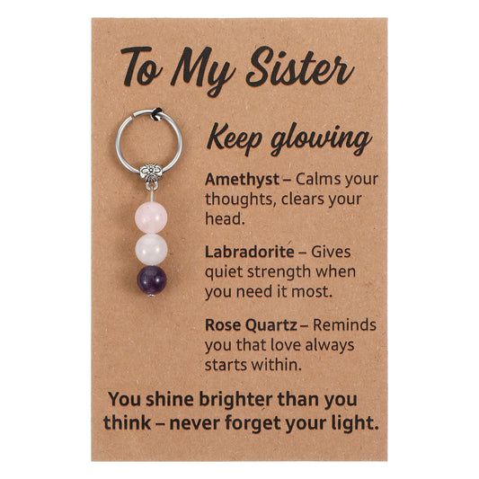Tyqour Sister Birthday Gifts, Sisters Gift Keyring from Sisters, Big Little Sister Adult Birthday Graduation Gift for Women Girls