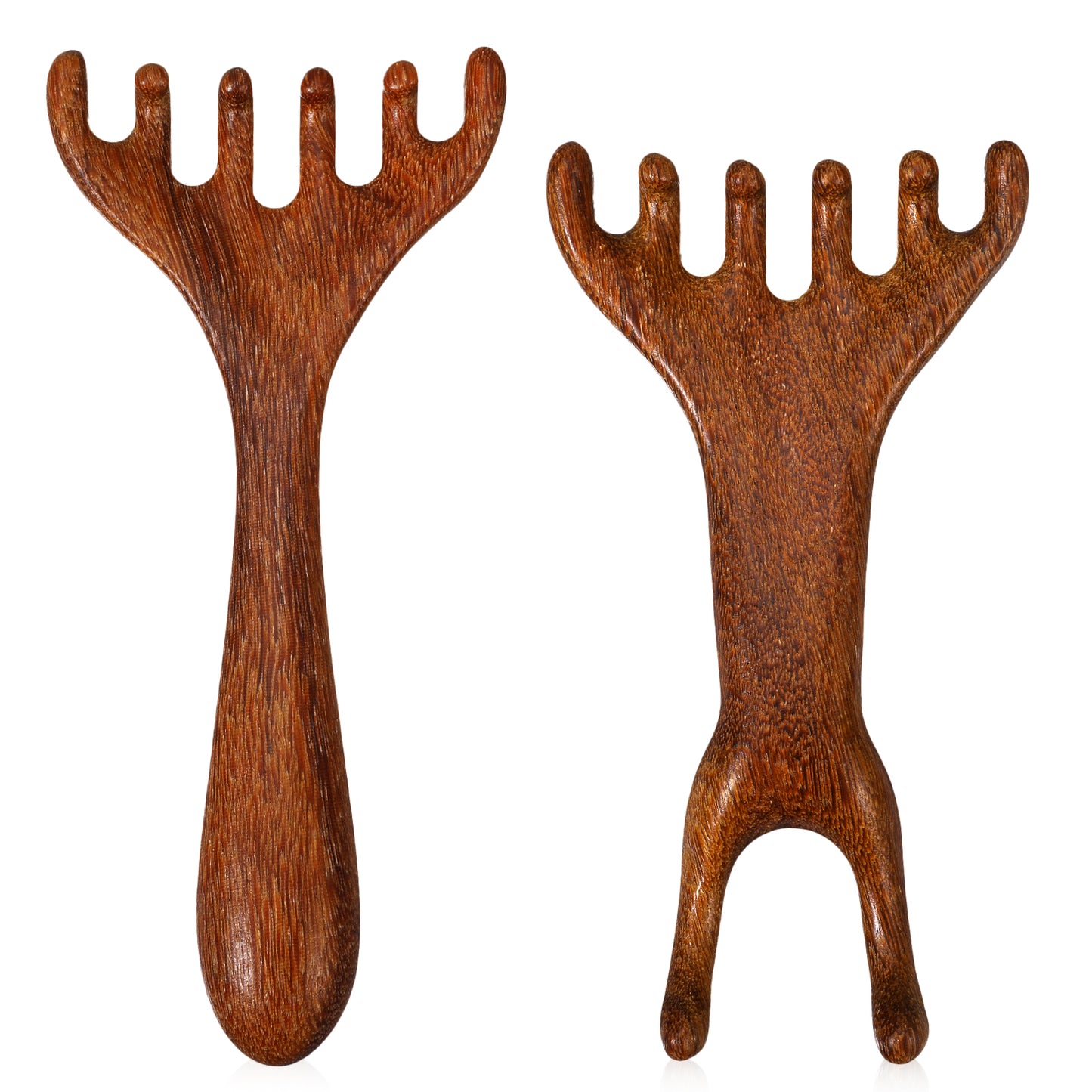Ymapinc 2Pcs Wooden Massage Comb, Natural Sandalwood Hair Comb, Scalp Massage Tool, Head Scratcher, Wooden Scalp Massager, Head Massager Stress Relax