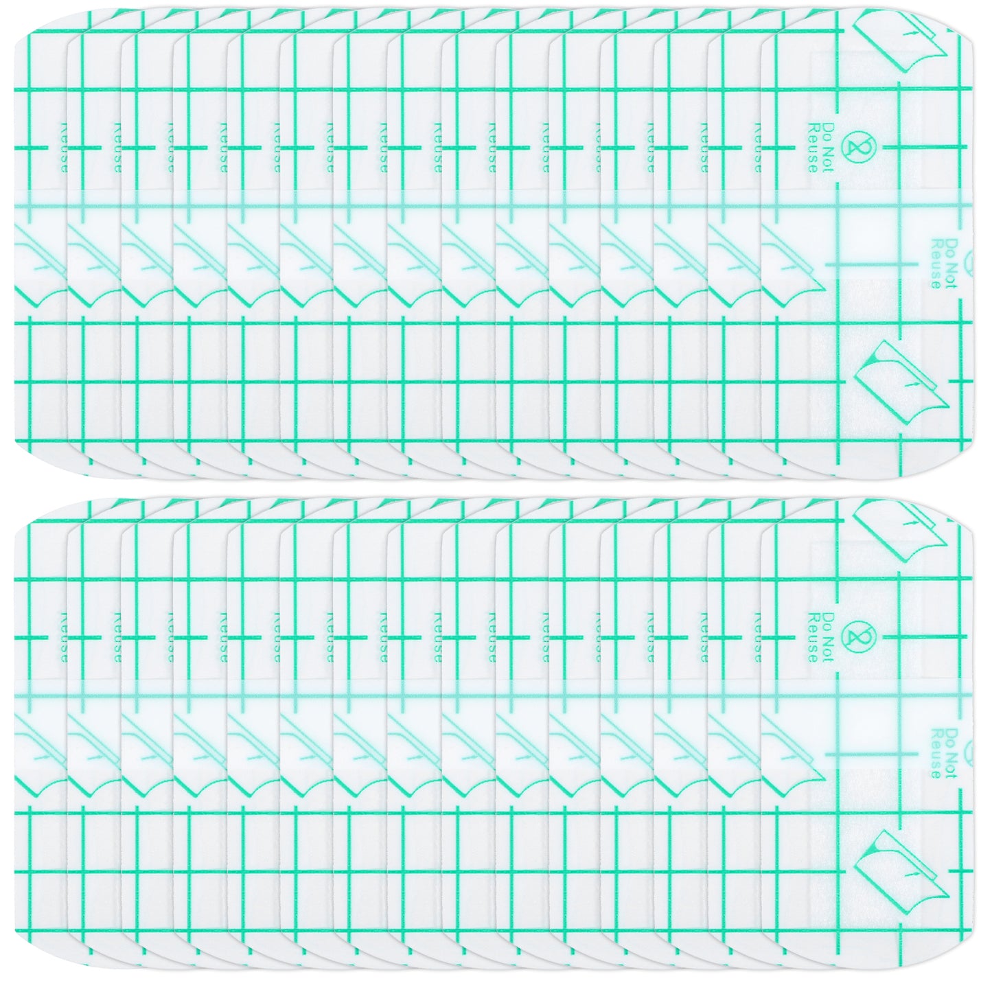 Mabor 30Pcs Disposable Plastic Eye Shield, Waterproof Protective Eyebrow Tape, Microblading Aftercare Supplies, Clear Protection Film for Eyebrow Tattoo (1.42"x3.15")